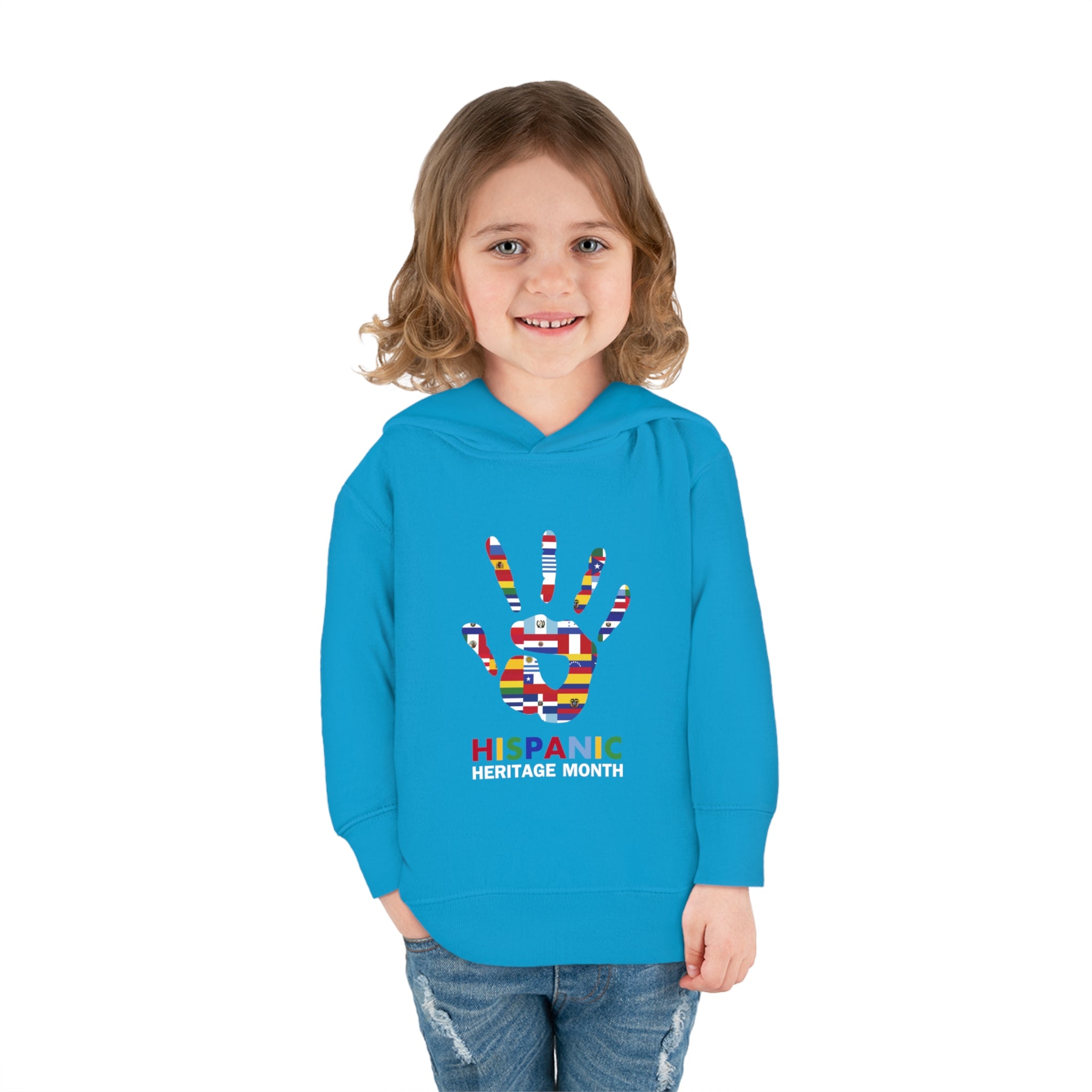 Flag Handprint - Hispanic Heritage Month Toddler Hoodie