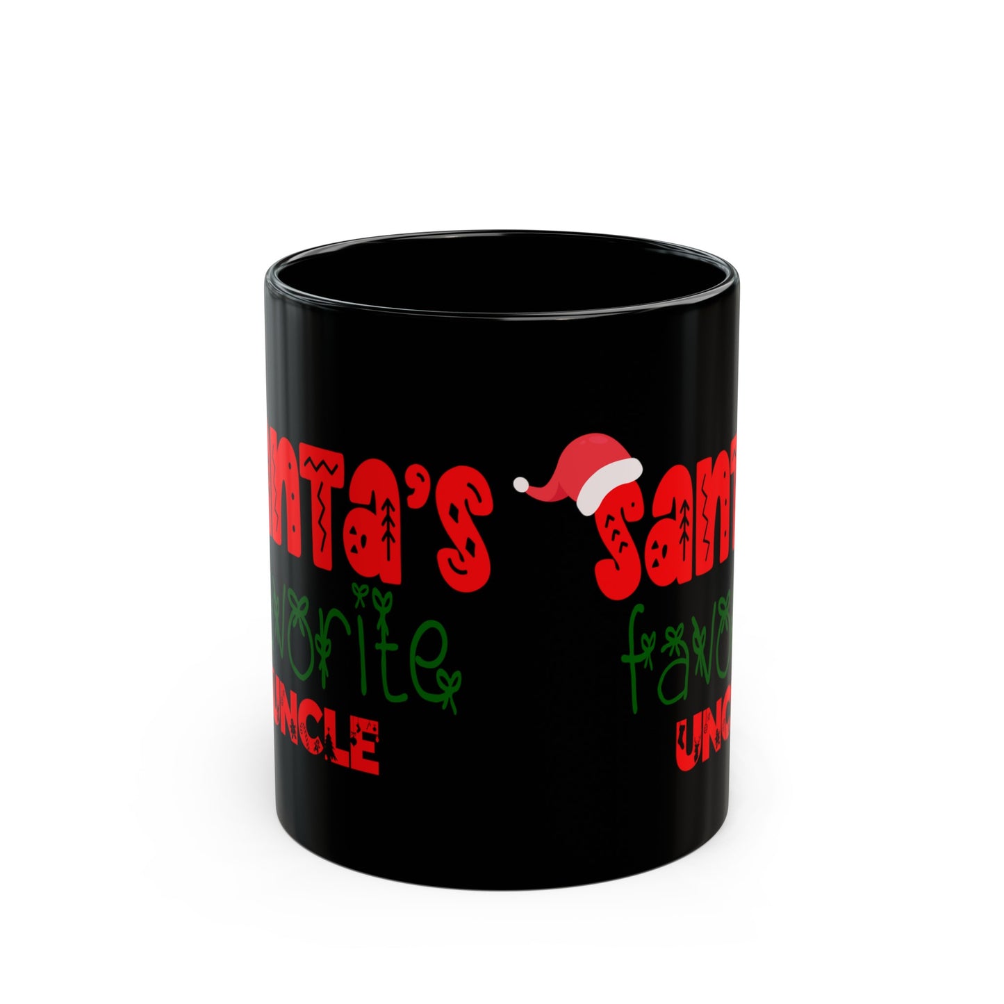 Santa's Favorite Uncle 11oz Black Mug