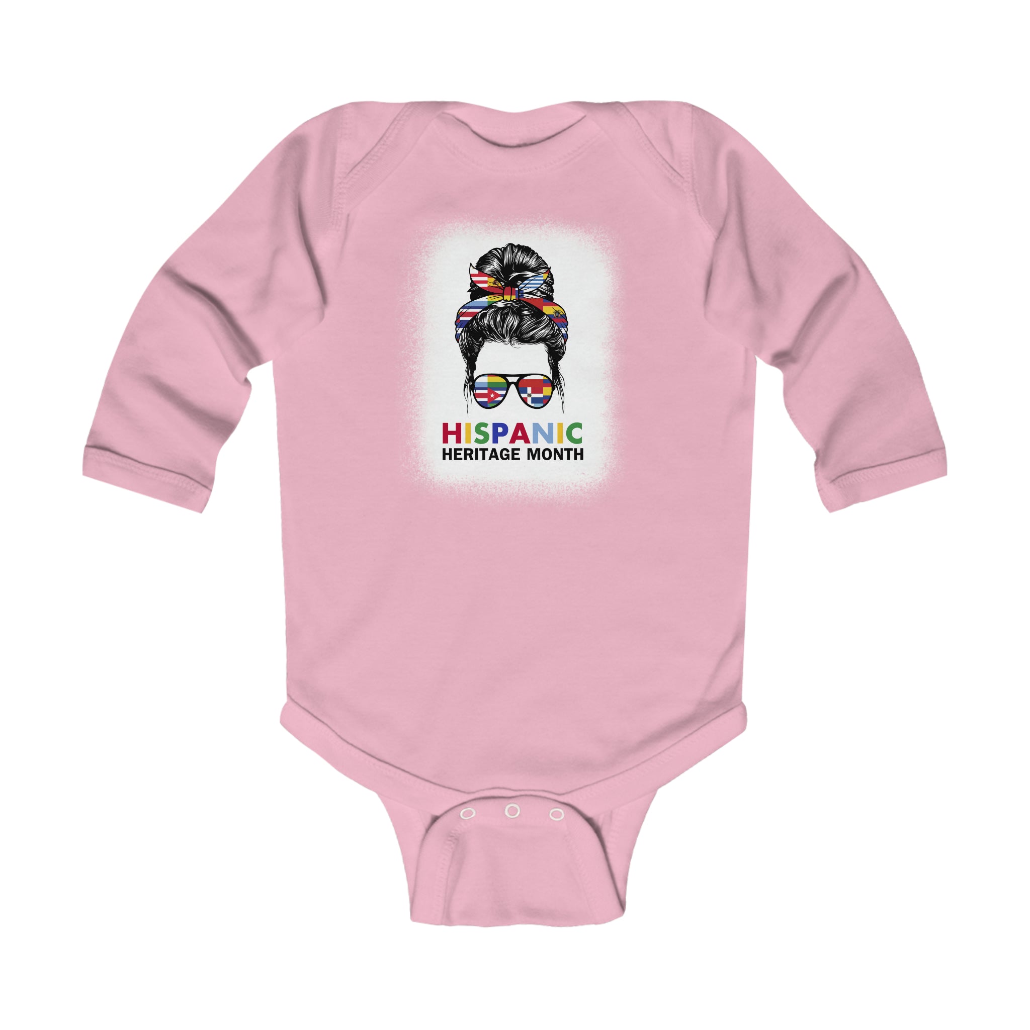Messy Bun Mama Sunnies - Hispanic Heritage Month Infant Long Sleeve Bodysuit