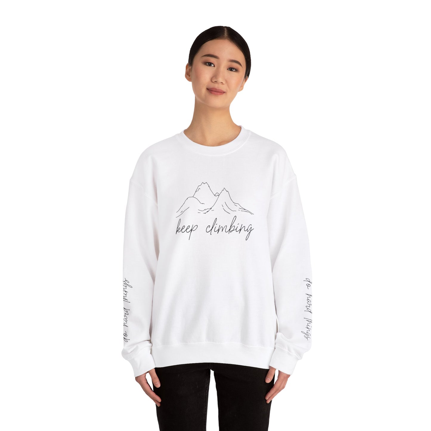 Keep Climbing, Do Hard Things, Unisex Heavy Blend™ Crewneck Sweatshirt