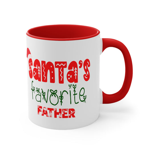 Santa's Favorite Father Accent Coffee Mug, 11oz