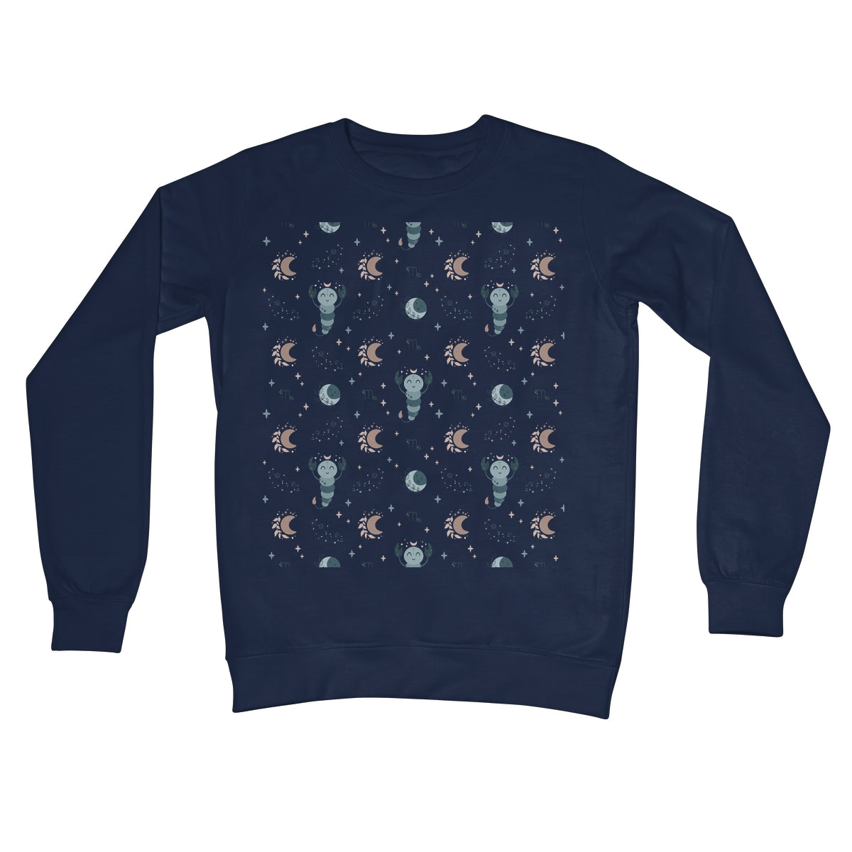 Scorpio Pattern Crew Neck Sweatshirt