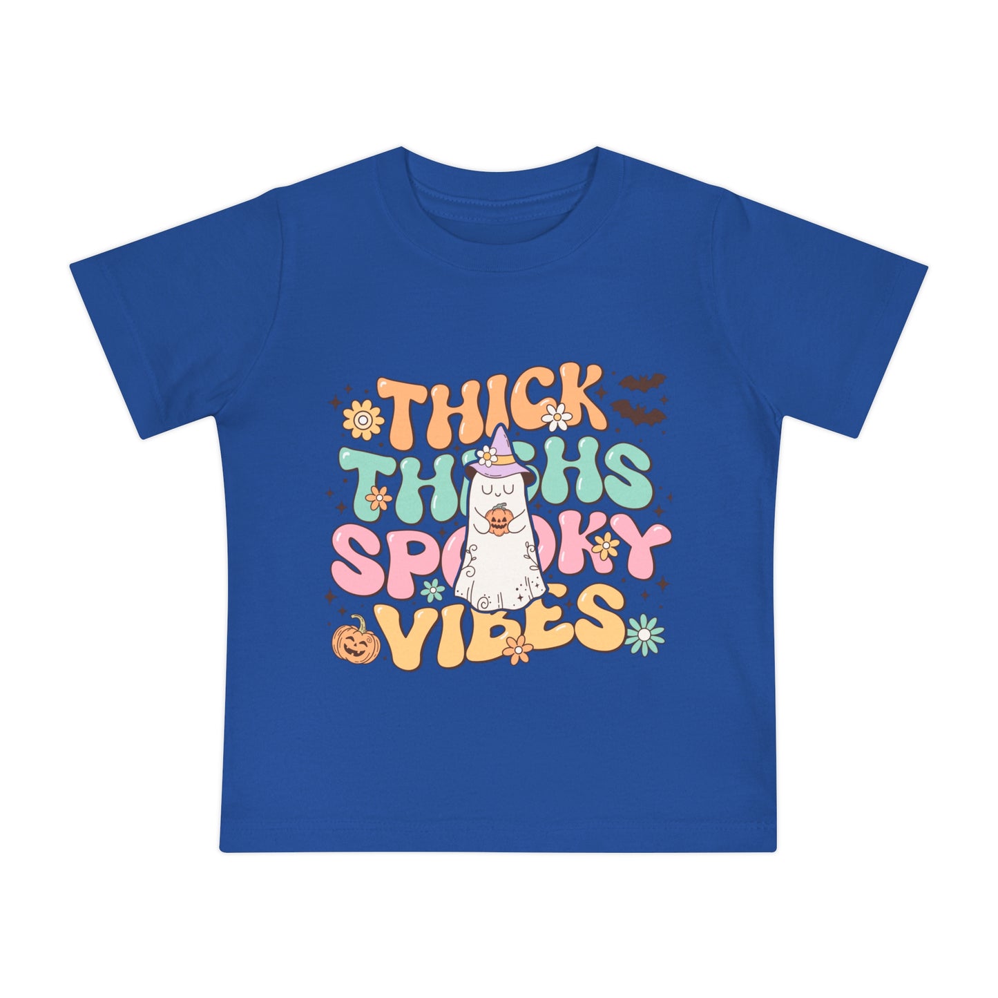 Thick Thighs Spooky Vibes Baby Short Sleeve T-Shirt