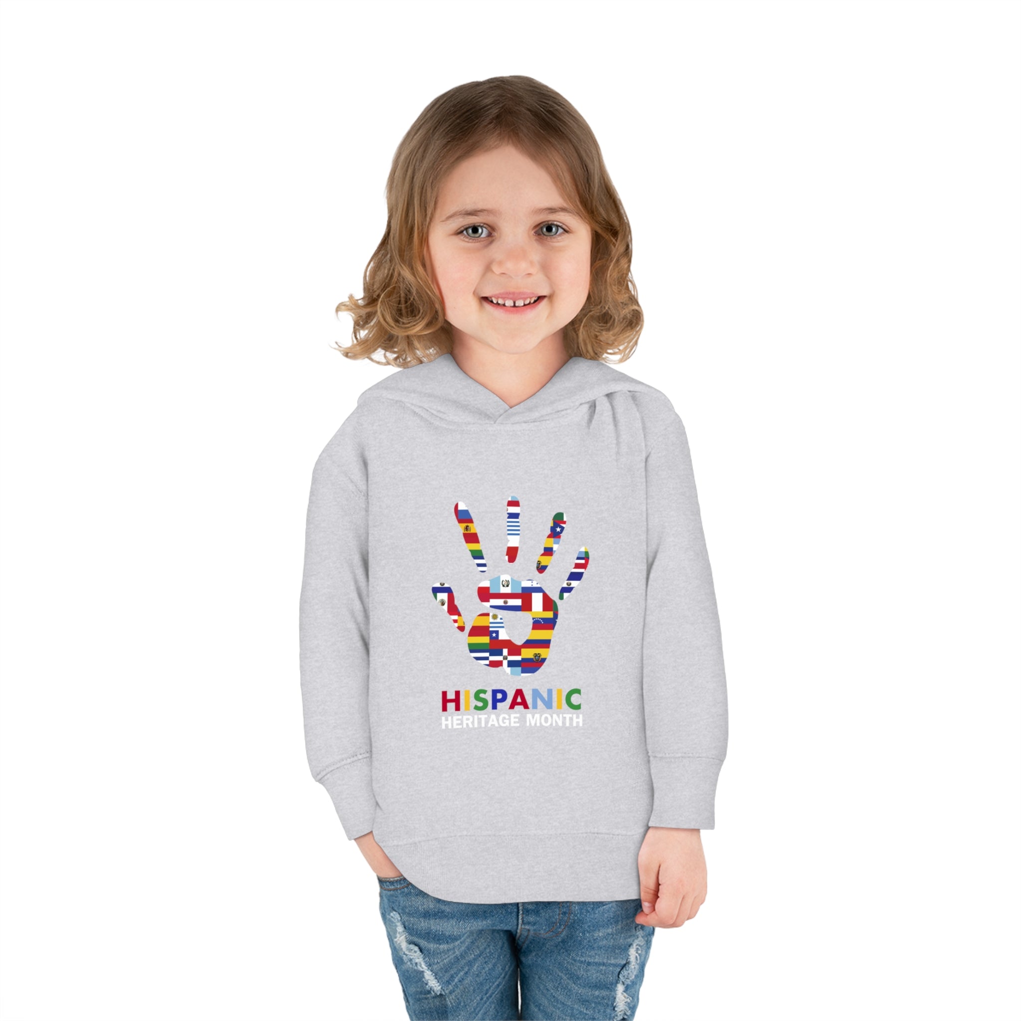 Flag Handprint - Hispanic Heritage Month Toddler Hoodie
