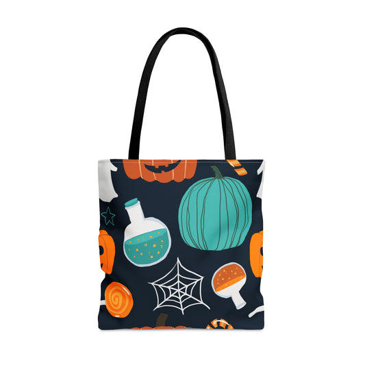 Halloween Spiders Pumpkins & Potions Tote Bag (AOP)