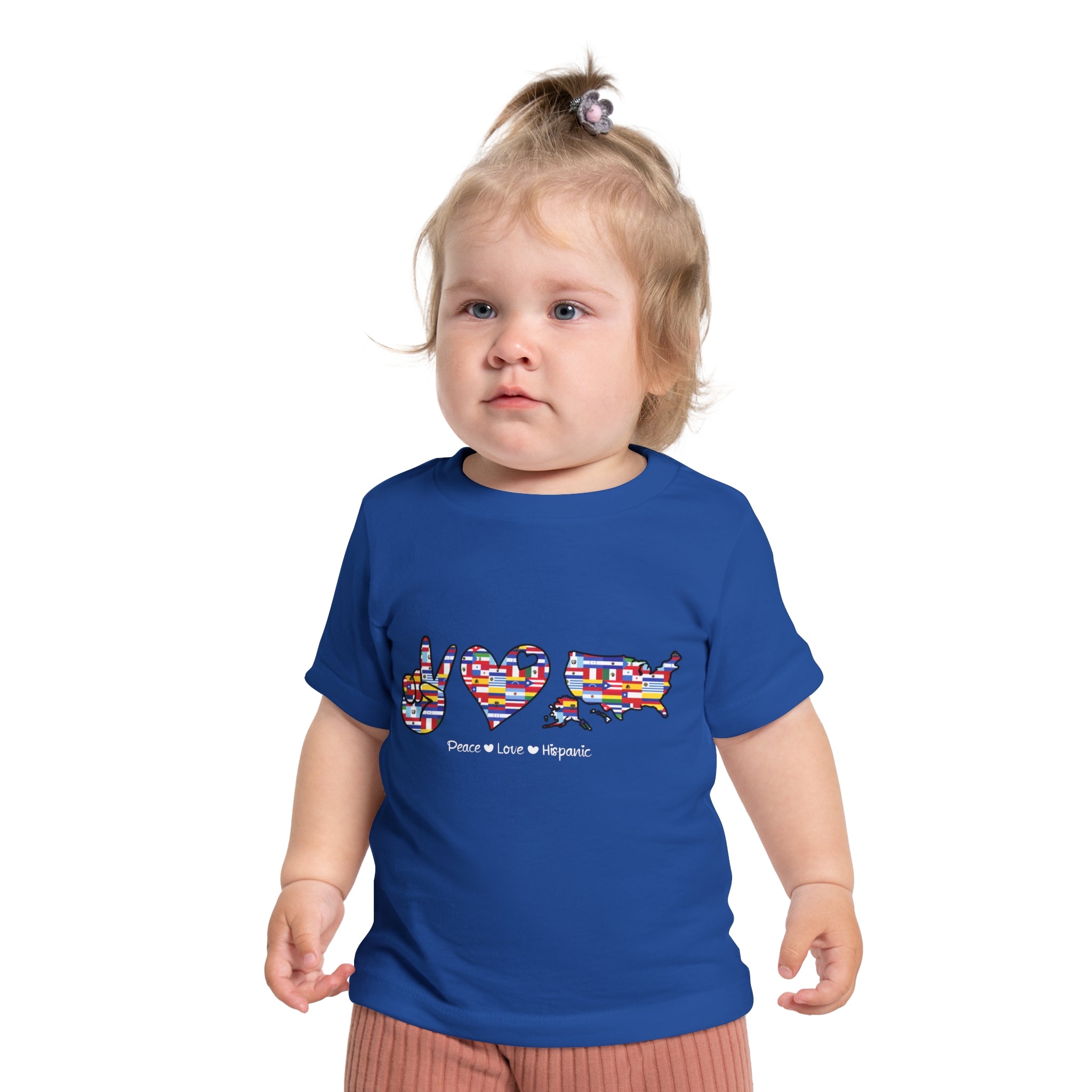 Peace, Love, Hispanic - Hispanic Heritage Month Baby Short Sleeve T-Shirt