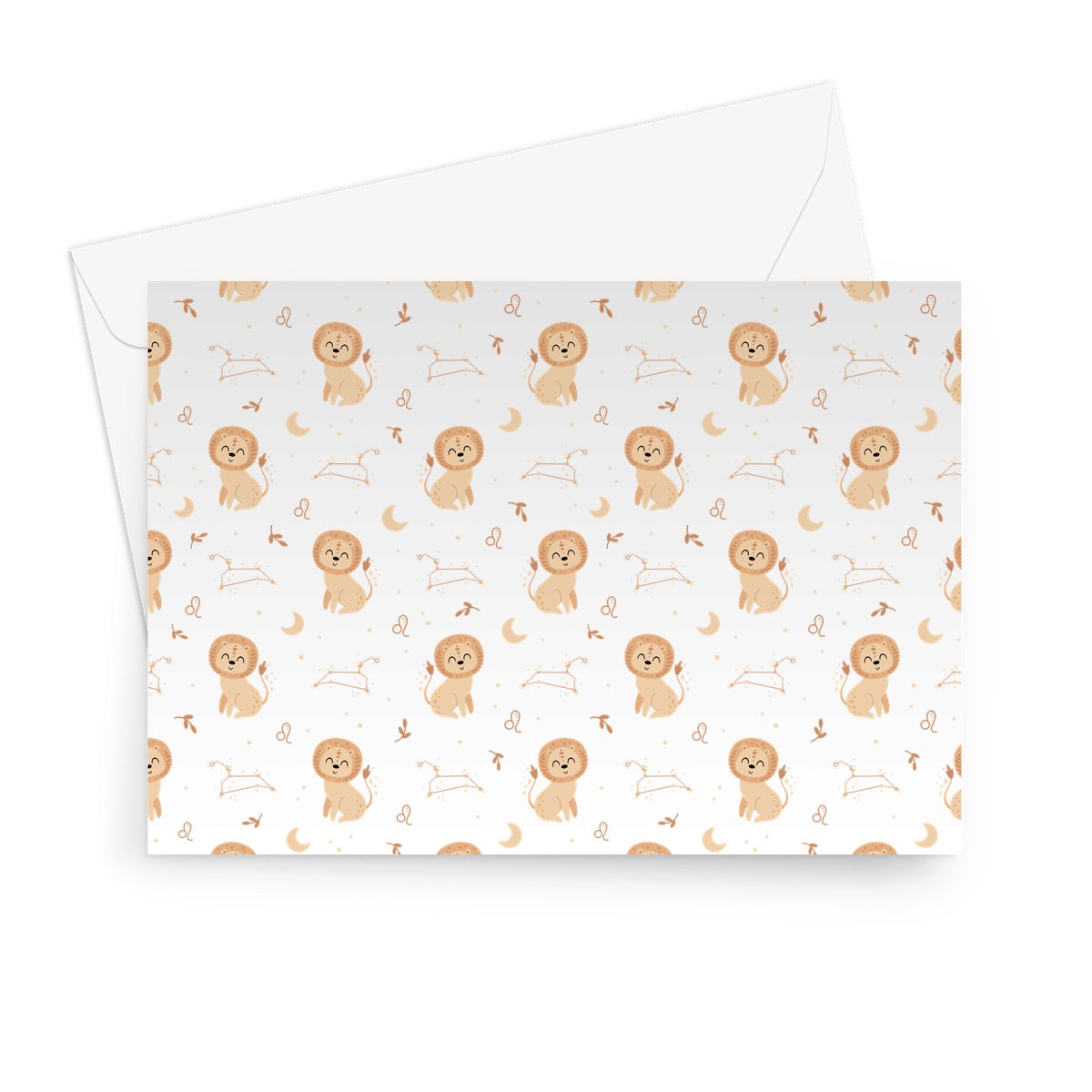 Leo Pattern Greeting Card