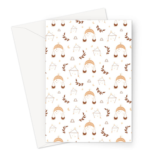 Libra Pattern Greeting Card