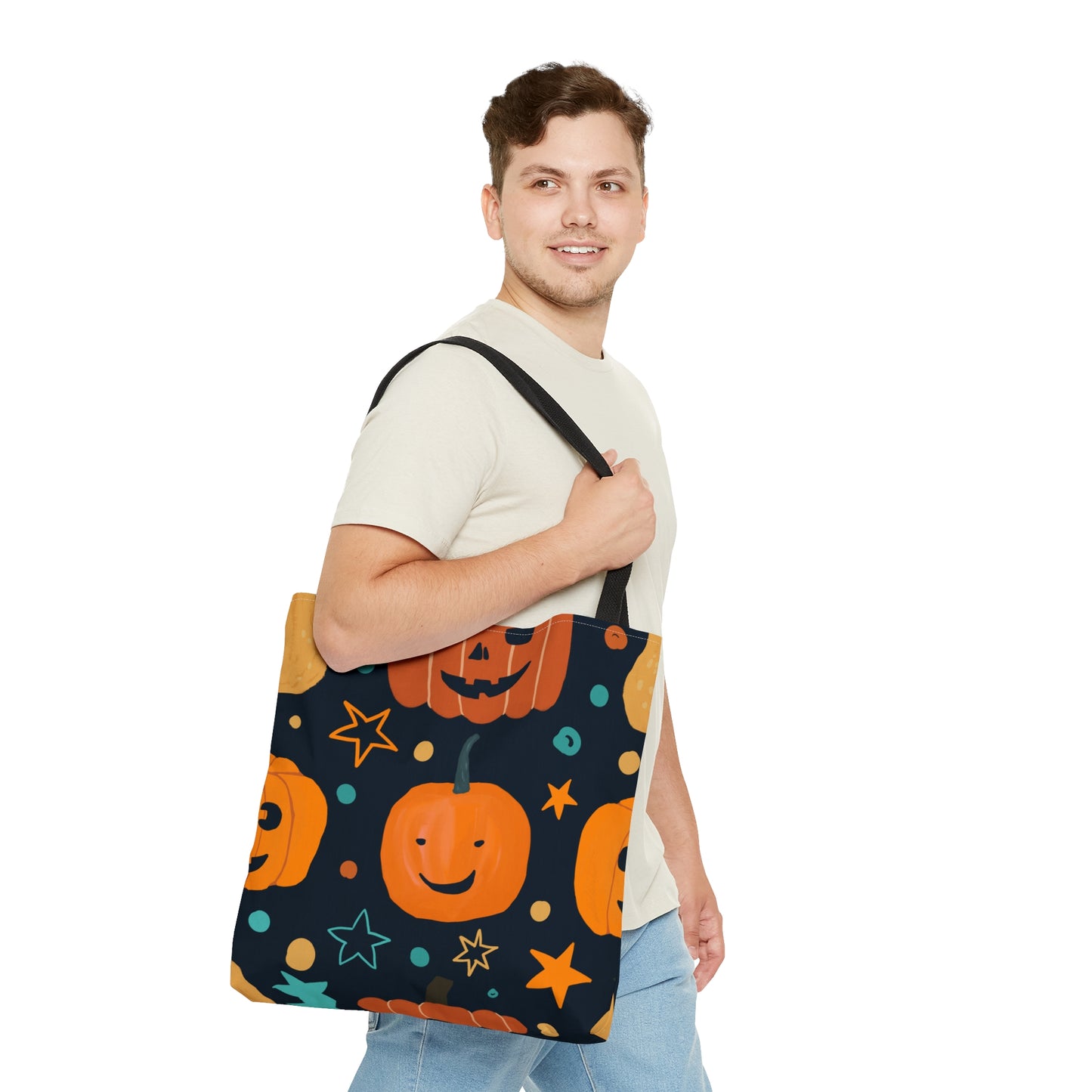 Halloween Pumpkins & Stars Tote Bag (AOP)