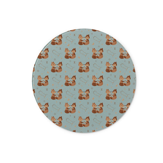 Gemini Pattern Glass Chopping Board