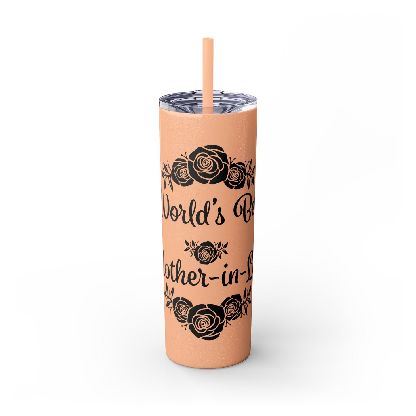 World's Best Mother-In-Law Skinny Tumbler with Straw, 20oz