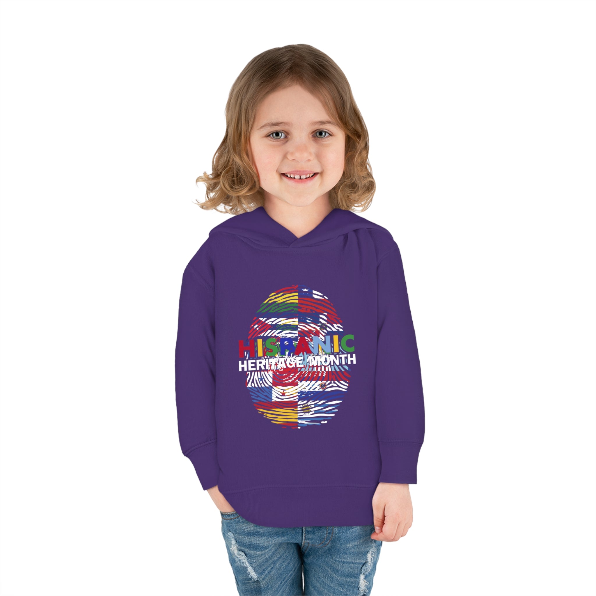 Flag Fingerprint - Hispanic Heritage Month Toddler Hoodie