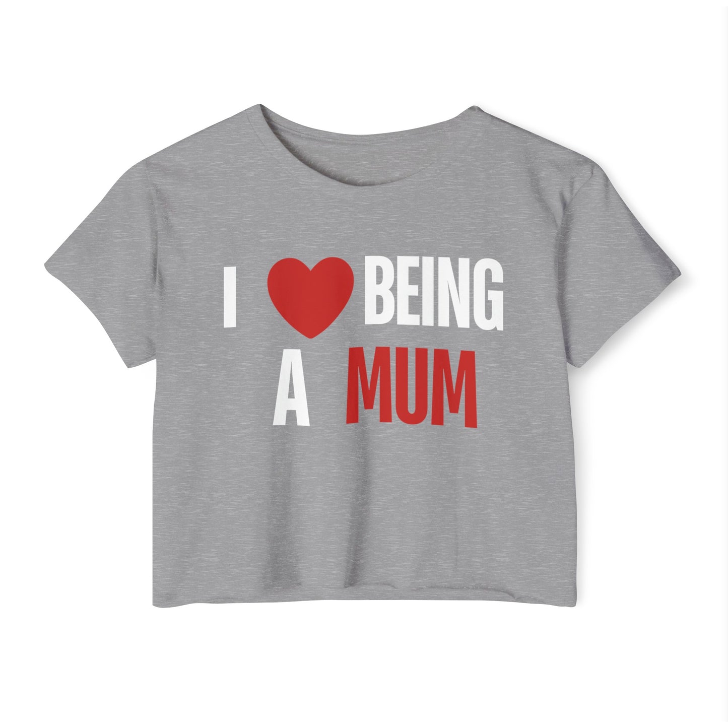 I Love Being A Mum, I Love Being A Mum T-Shirt, My Kids Think, My Family Thinks, My Child Thinks, A Mother Is, Custom Mothers Day Gift for Mom, Women's Festival Crop Top