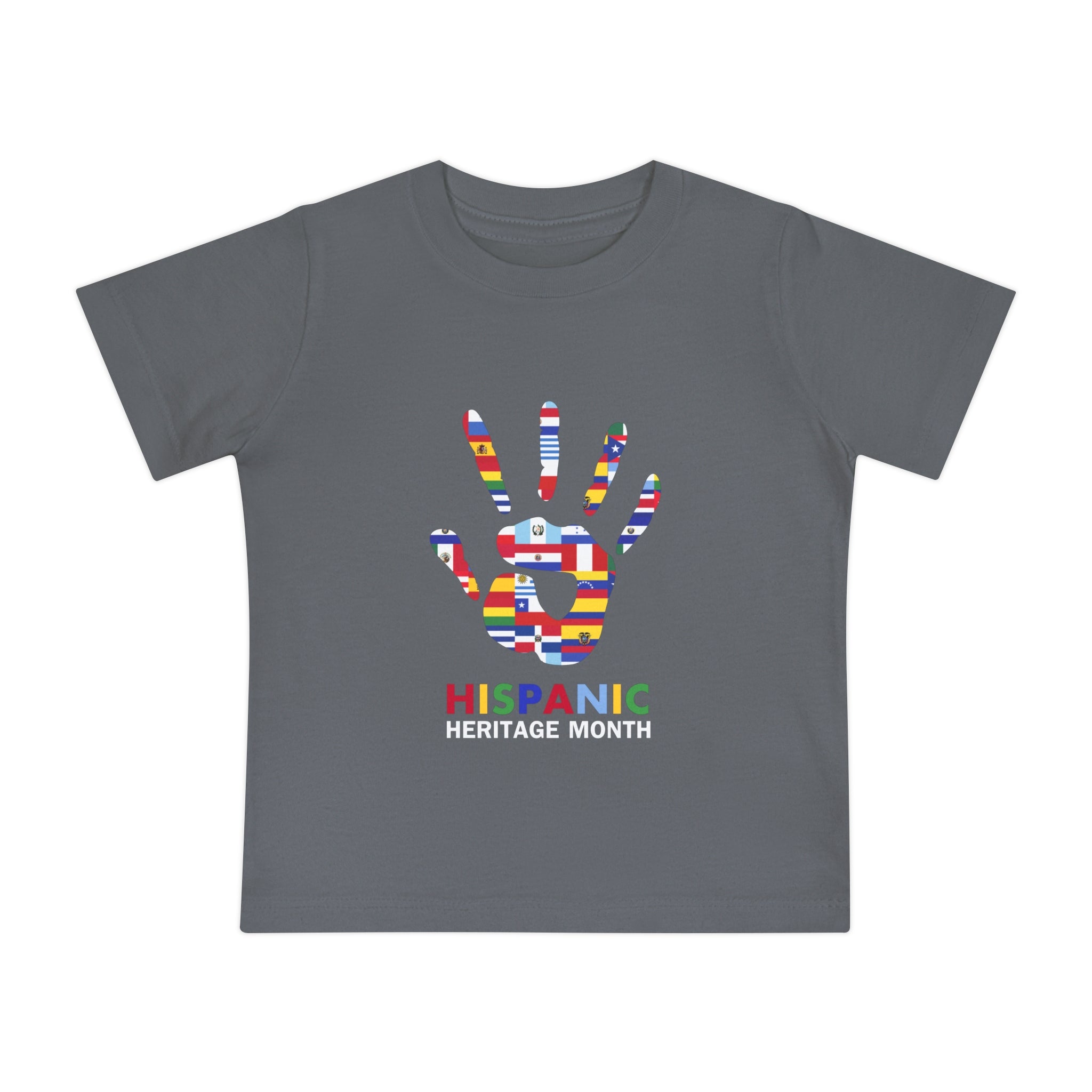 Flag Handprint - Hispanic Heritage Month Baby Short Sleeve T-Shirt
