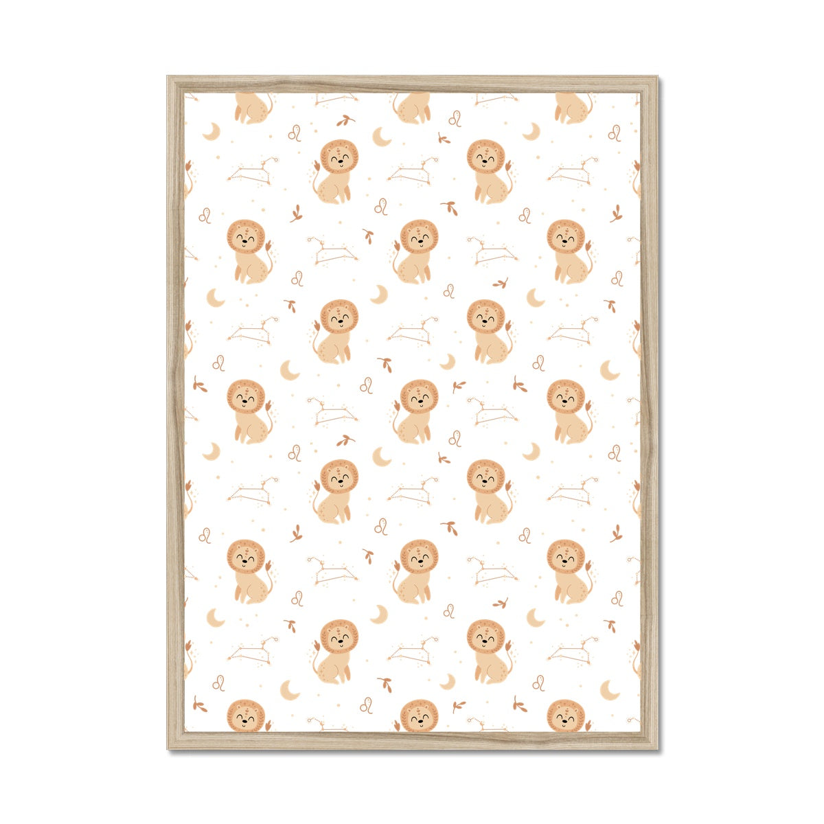 Leo Pattern Framed Print