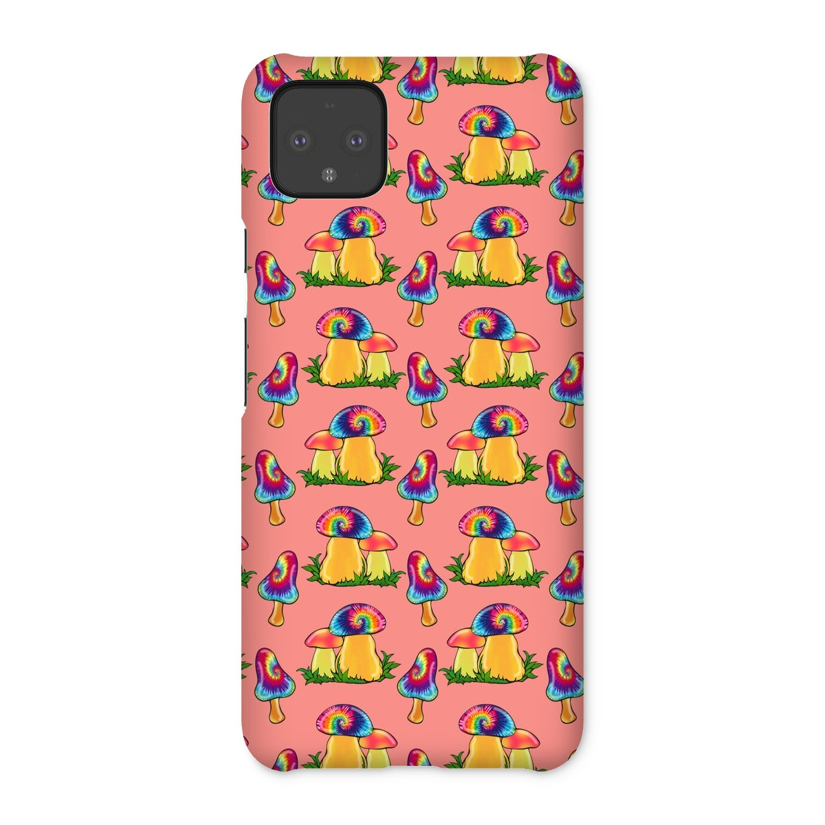 Retro Mushroom Pattern - Pink Snap Phone Case