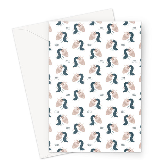 Aquarius Pattern Greeting Card