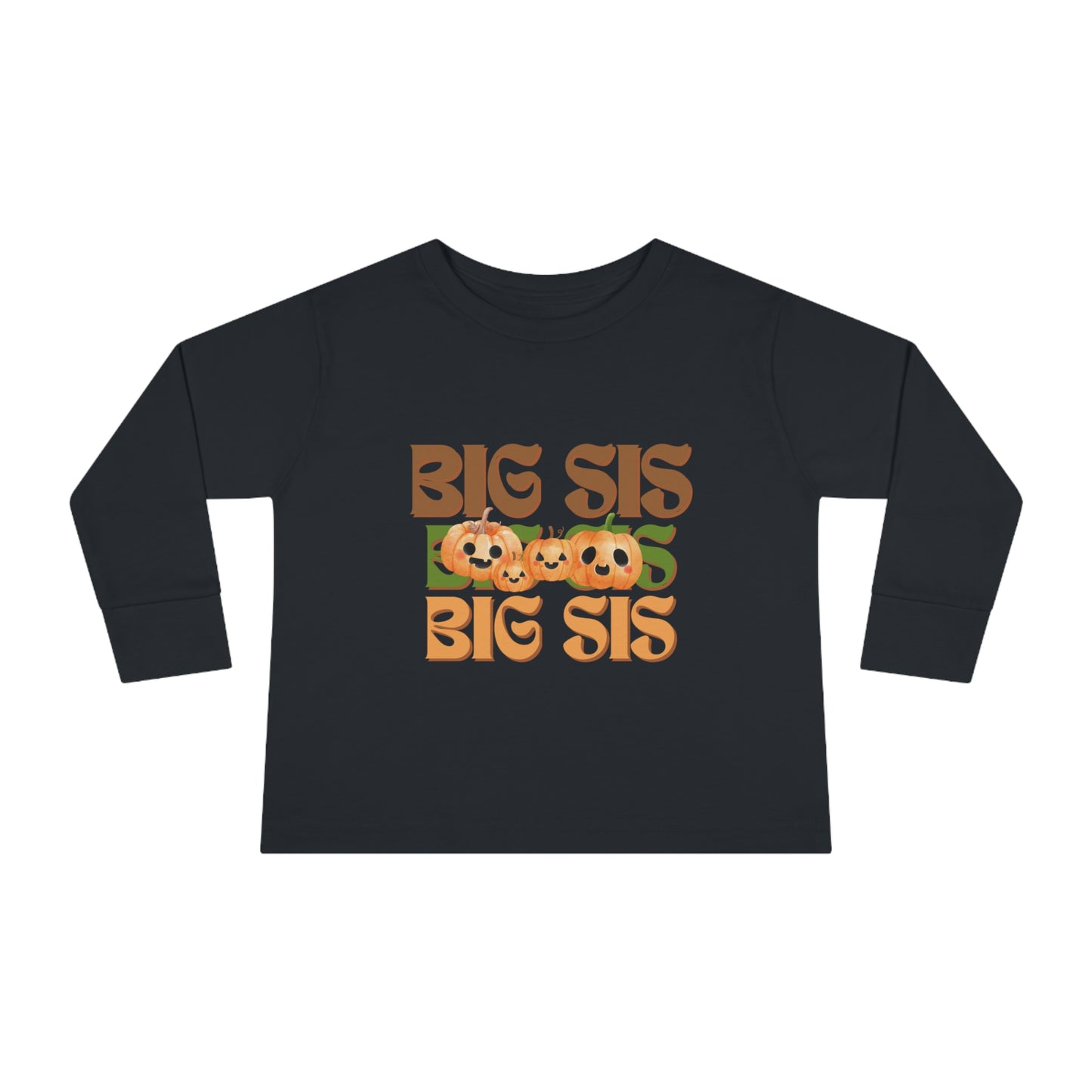 Big Sis Pumpkin Toddler Long Sleeve Tee