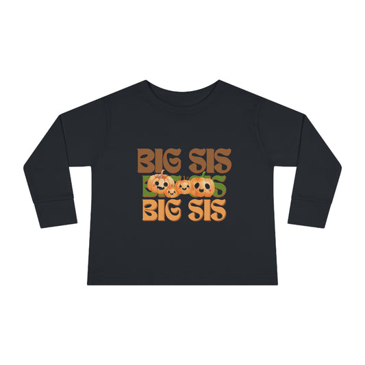 Big Sis Pumpkin Toddler Long Sleeve Tee