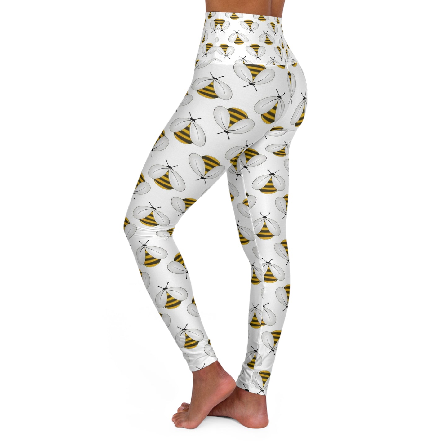 Bees High Waisted Yoga Leggings