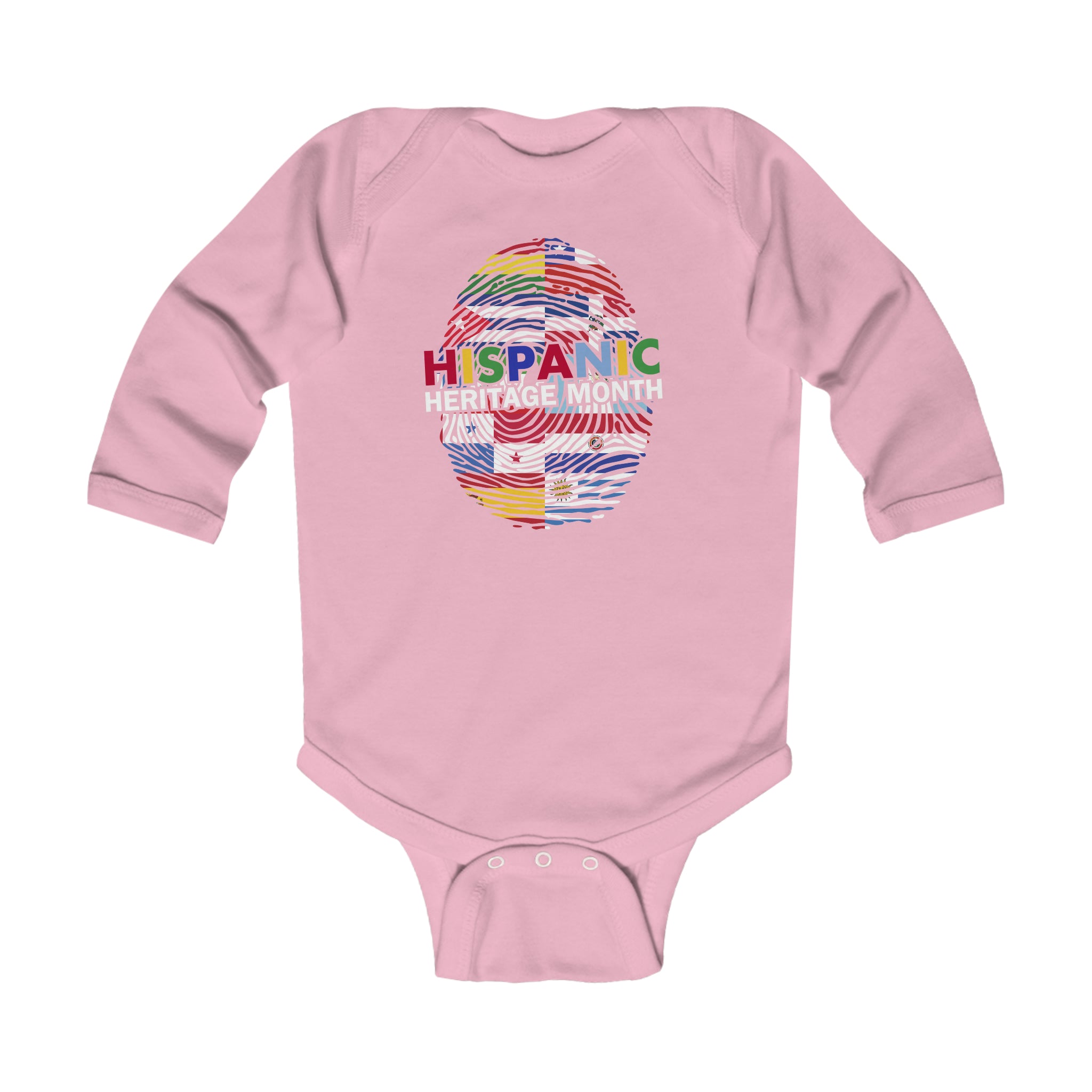 Flag Fingerprint - Hispanic Heritage Month Infant Long Sleeve Bodysuit