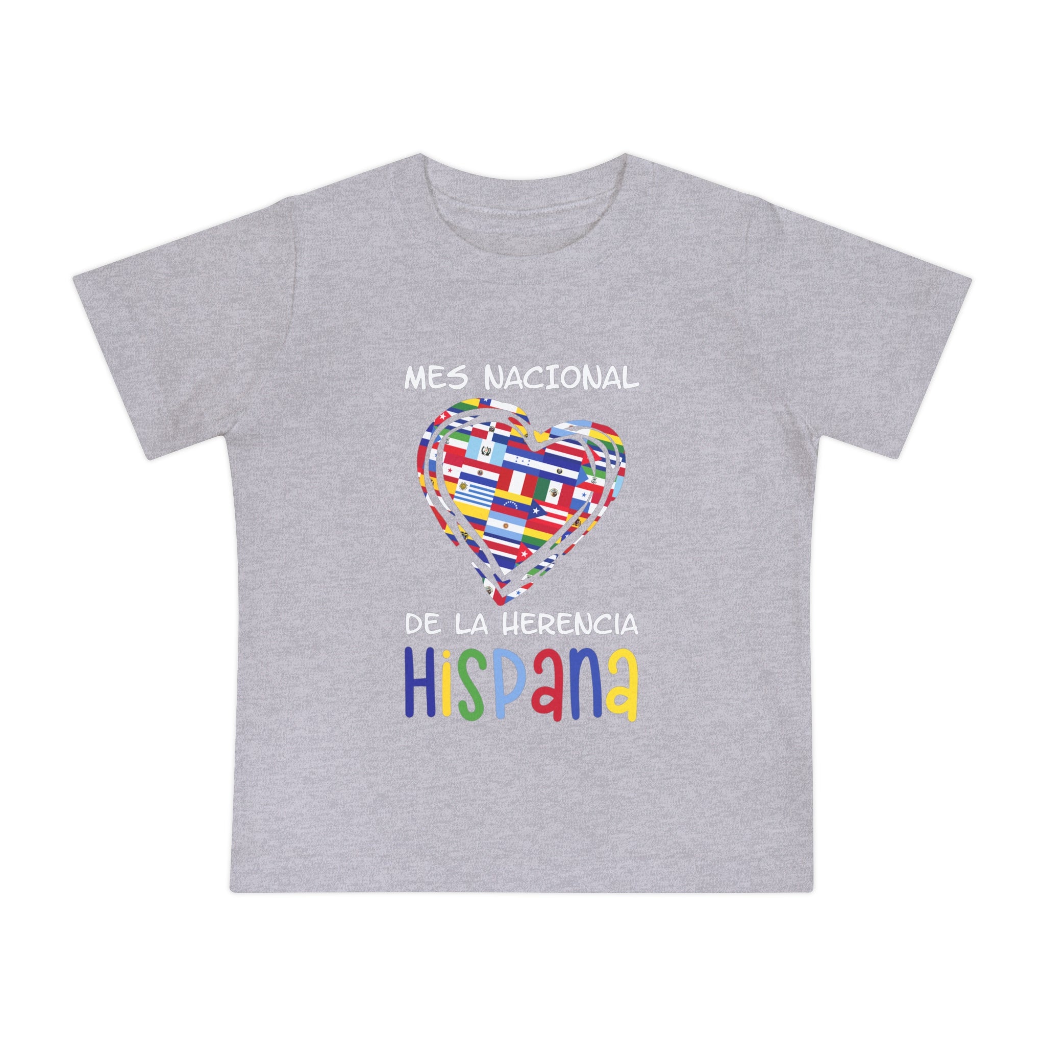 Mes Nacional Heart - Hispanic Heritage Month Baby Short Sleeve T-Shirt