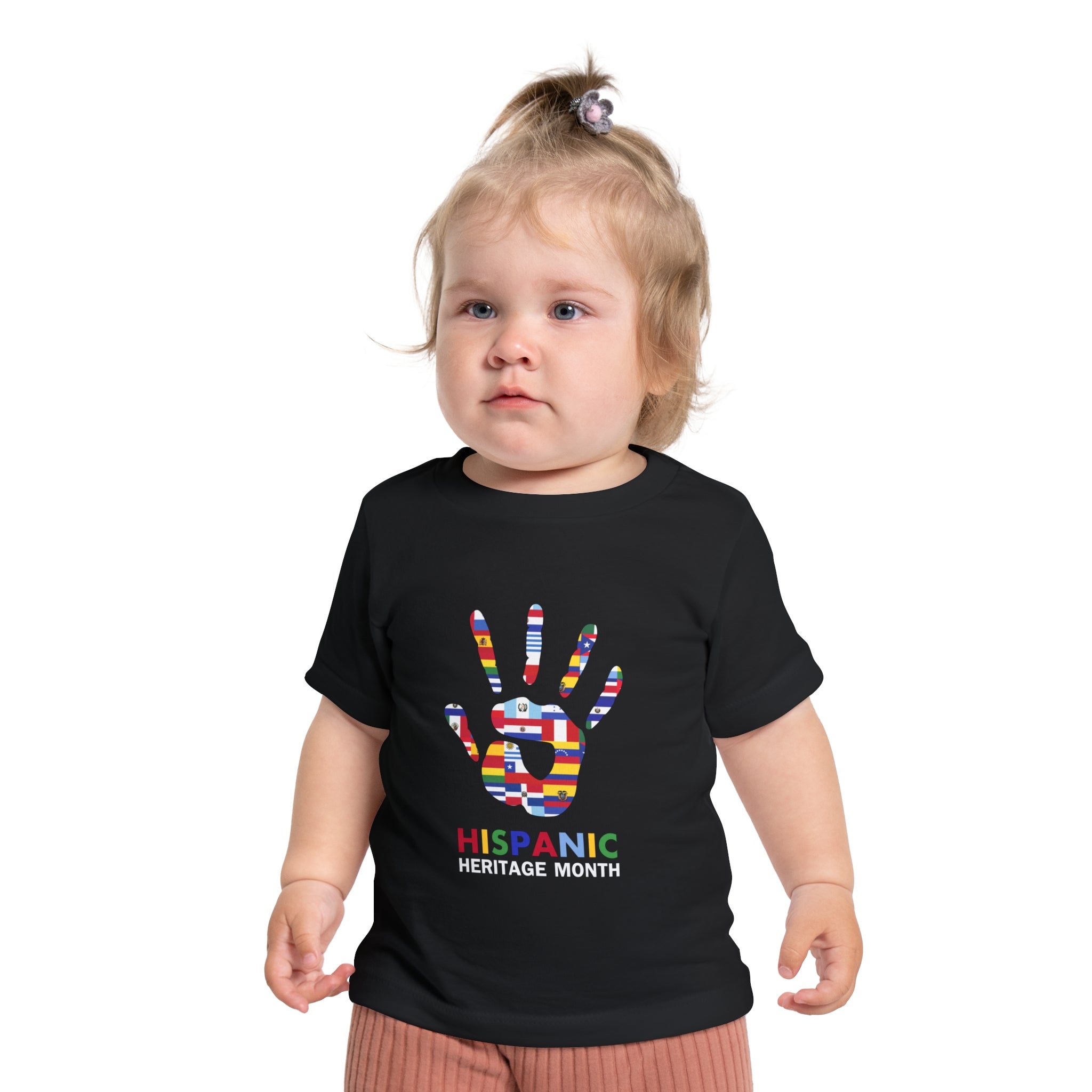Flag Handprint - Hispanic Heritage Month Baby Short Sleeve T-Shirt