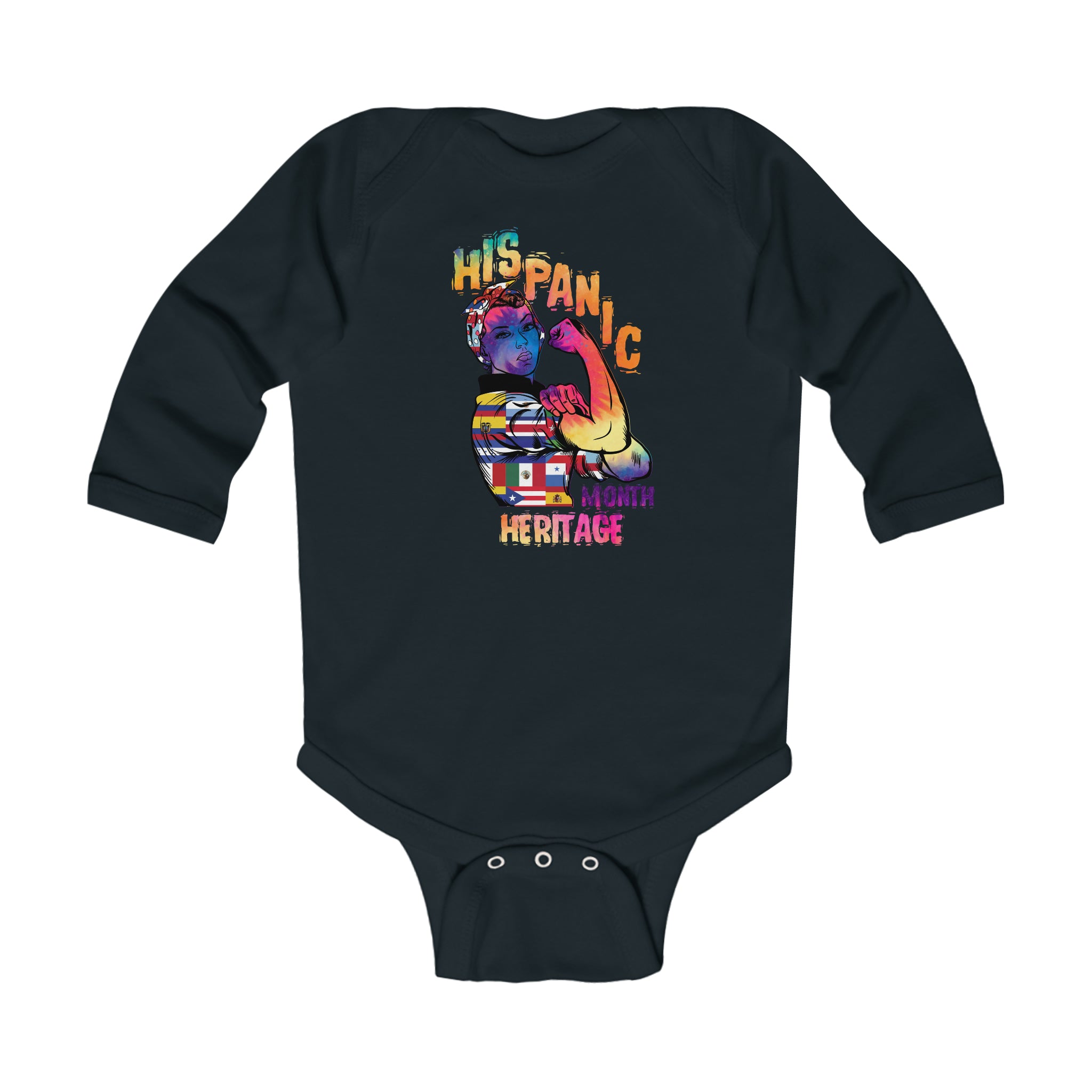Strong Hispanic Woman - Hispanic Heritage Month Infant Long Sleeve Bodysuit