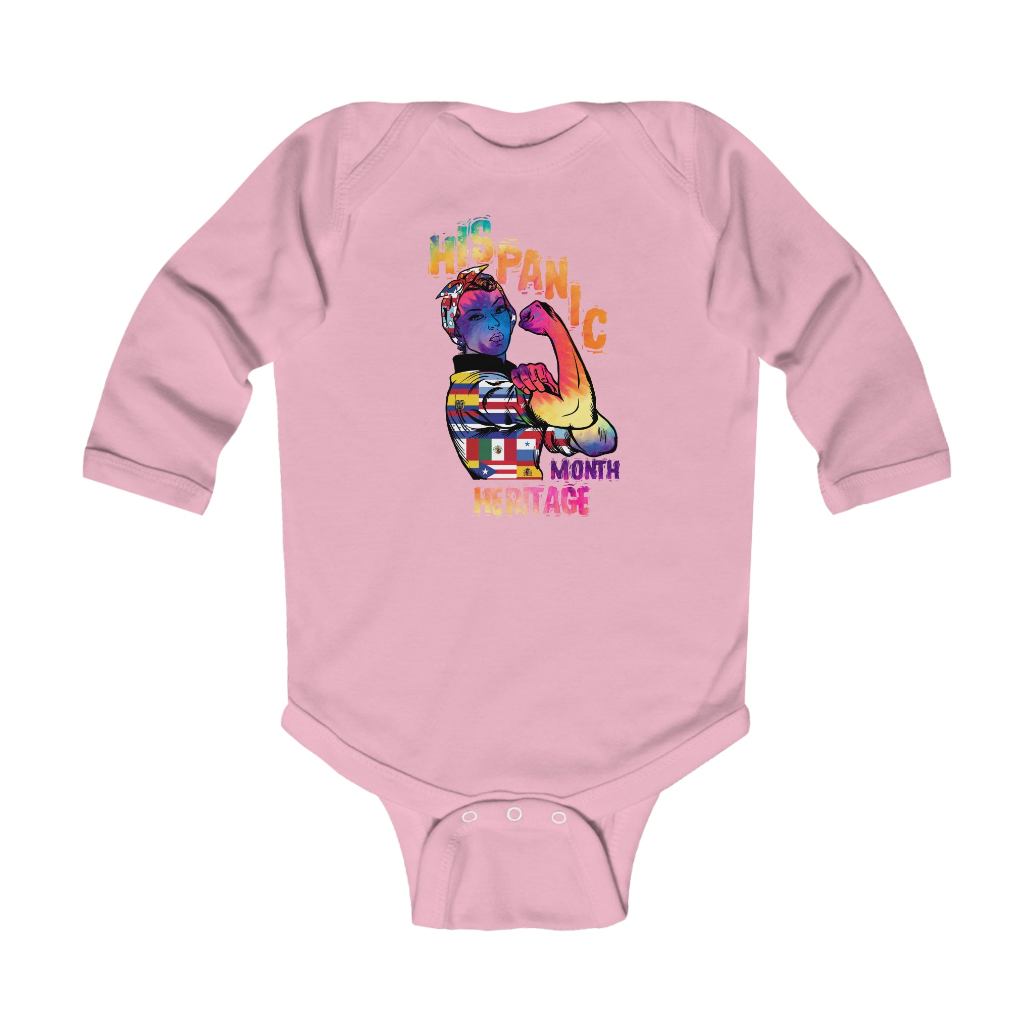 Strong Hispanic Woman - Hispanic Heritage Month Infant Long Sleeve Bodysuit