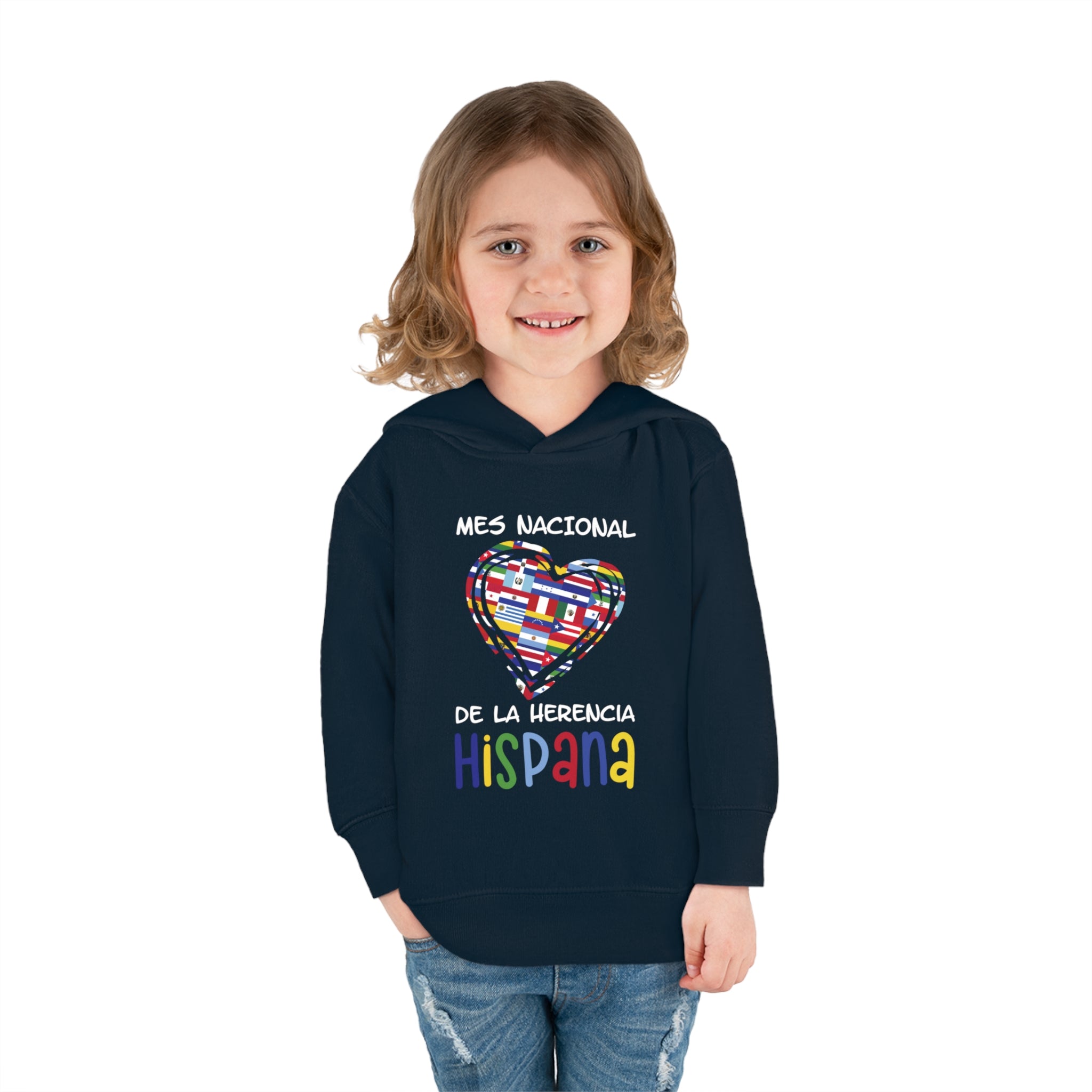 Mes Nacional Heart - Hispanic Heritage Month Toddler Hoodie