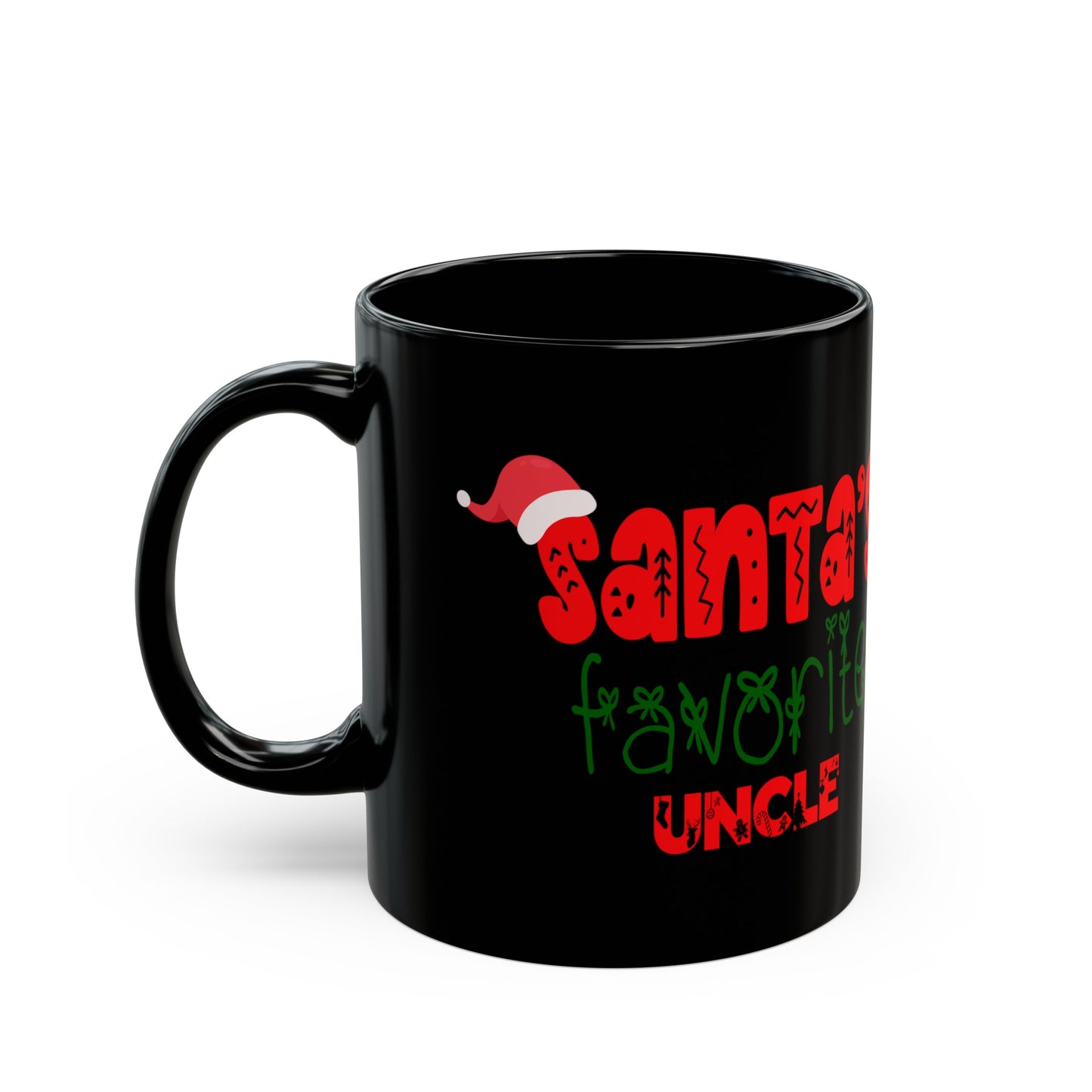 Santa's Favorite Uncle 11oz Black Mug