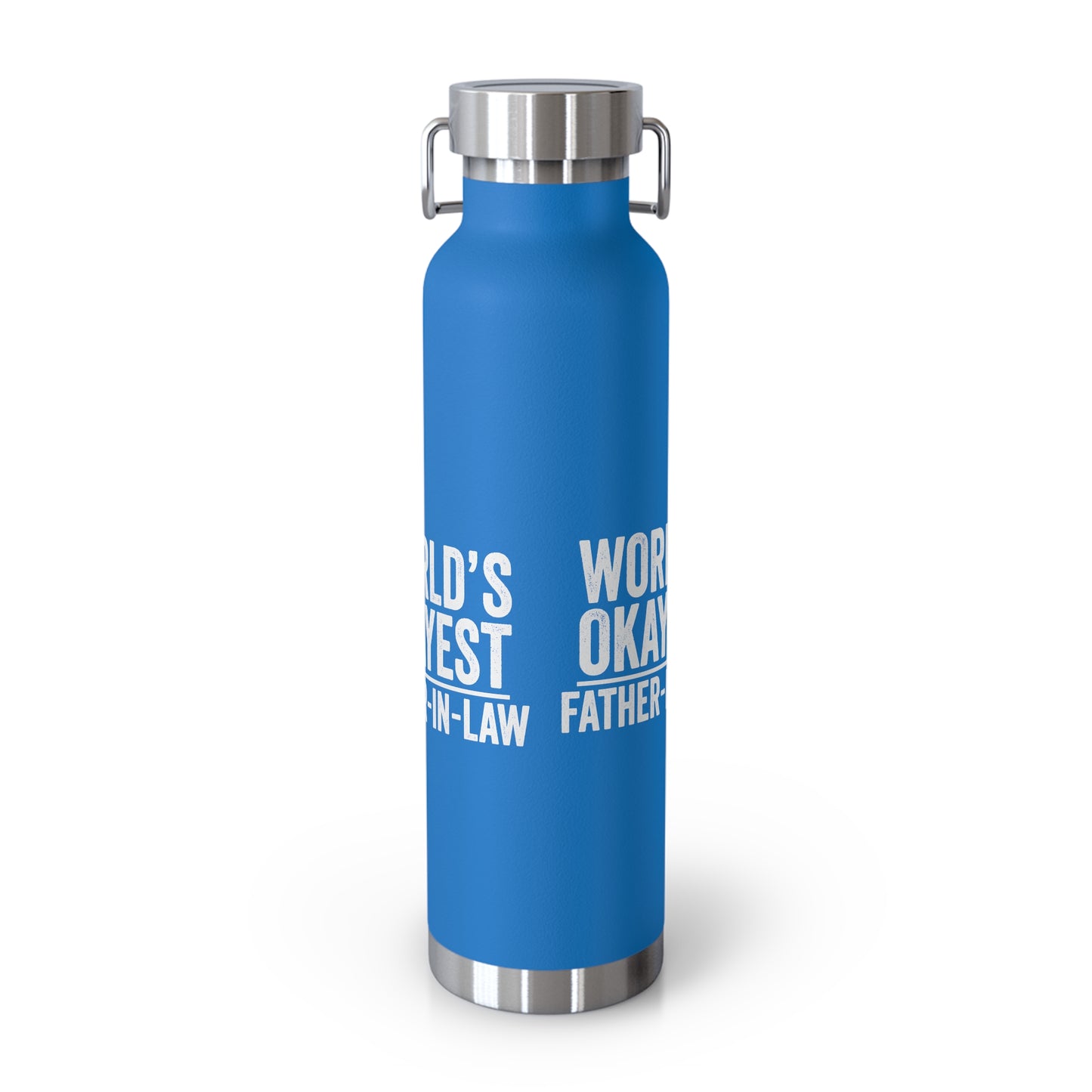 World's Okayest Father-In-Law Copper Vacuum Insulated Bottle, 22oz