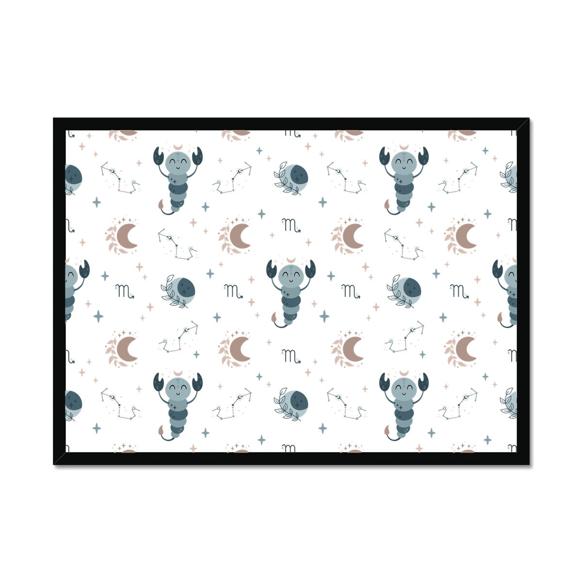 Scorpio Pattern Framed Print