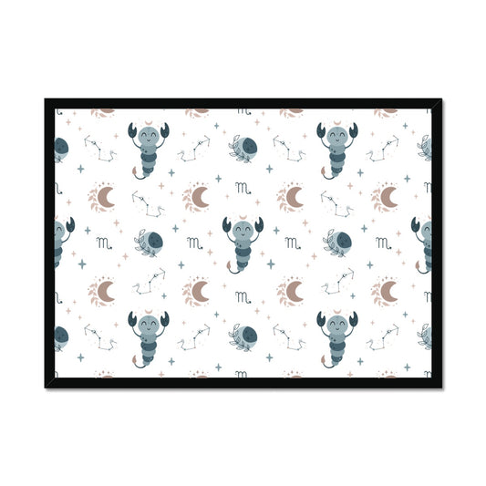 Scorpio Pattern Framed Print