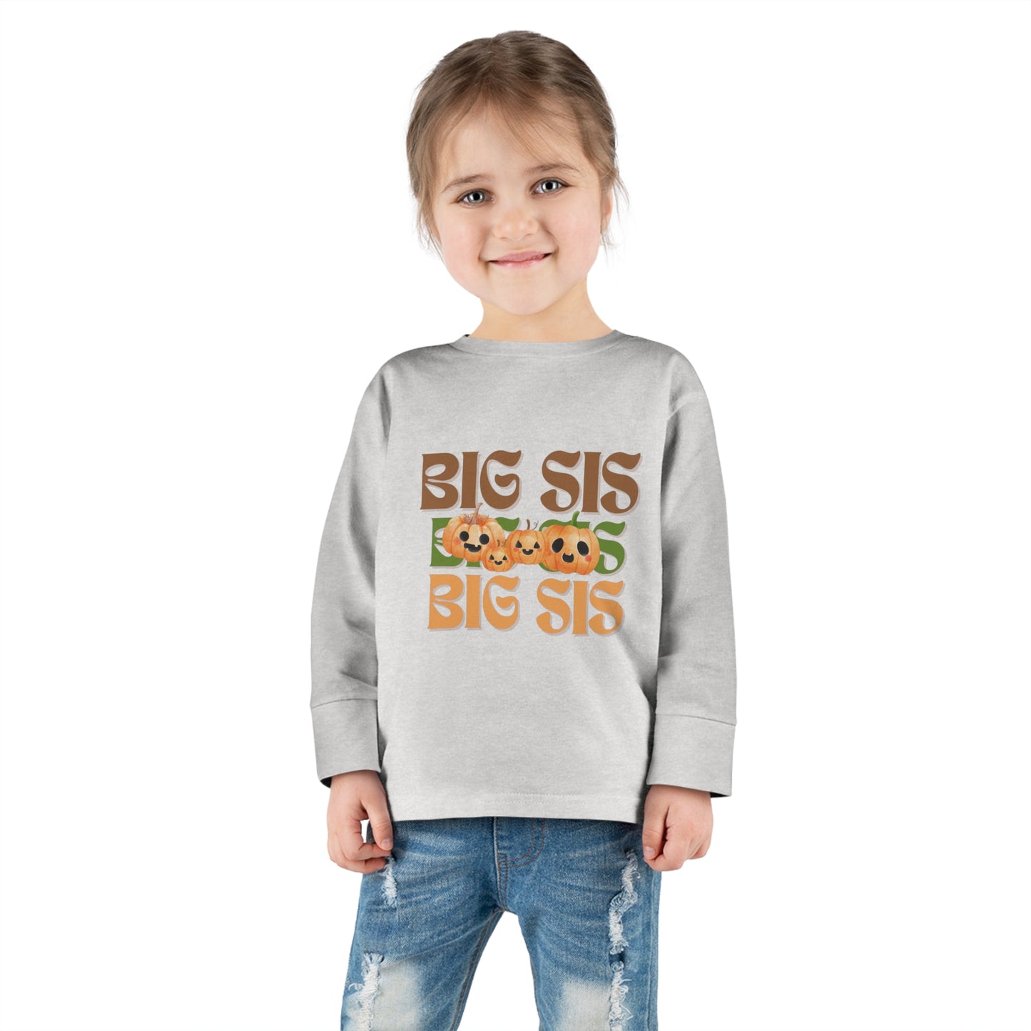 Big Sis Pumpkin Toddler Long Sleeve Tee