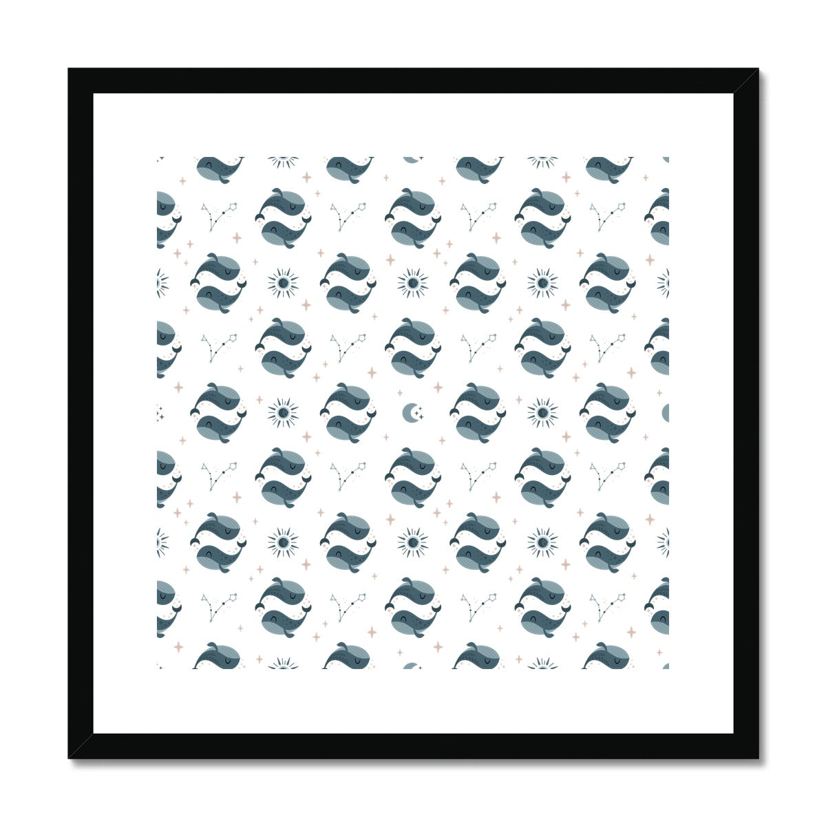 Pisces Pattern Framed & Mounted Print