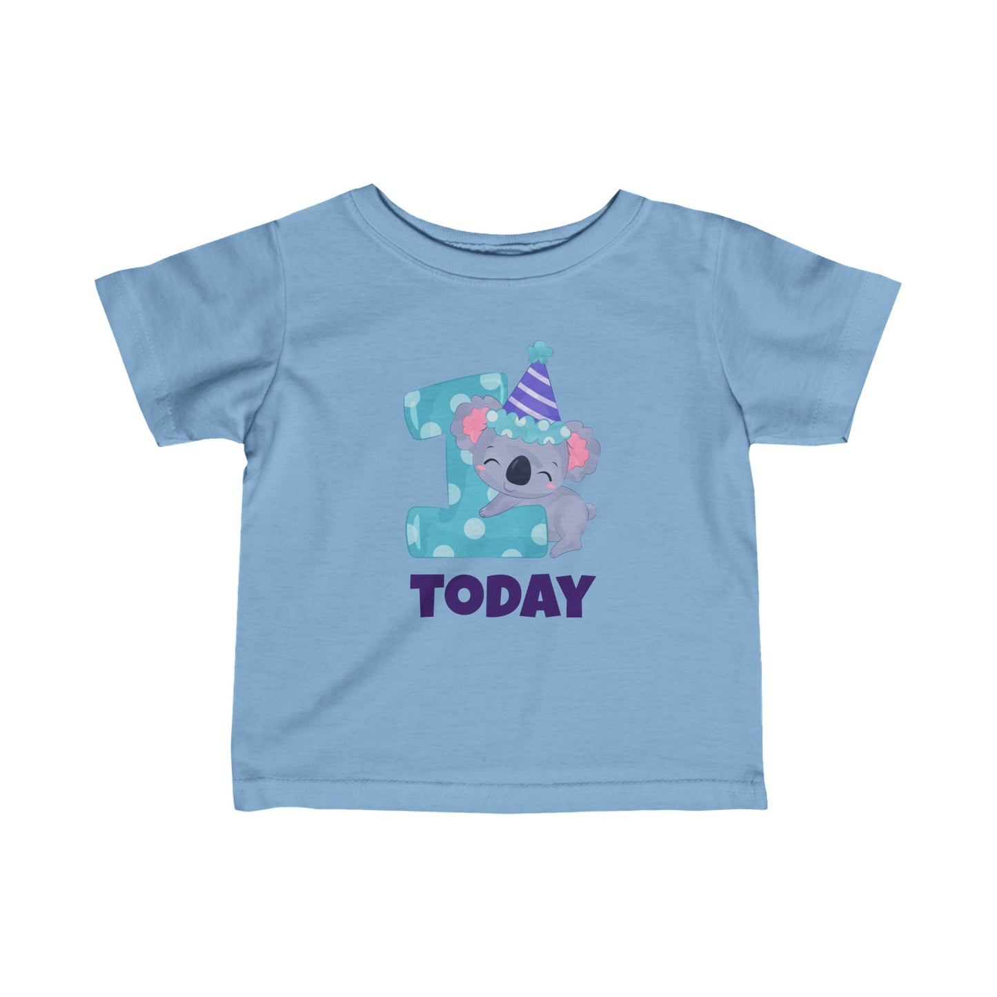 One Today, 1 Today, 1st Birthday Tee, Birthday T-Shirt, Infant Fine Jersey Tee