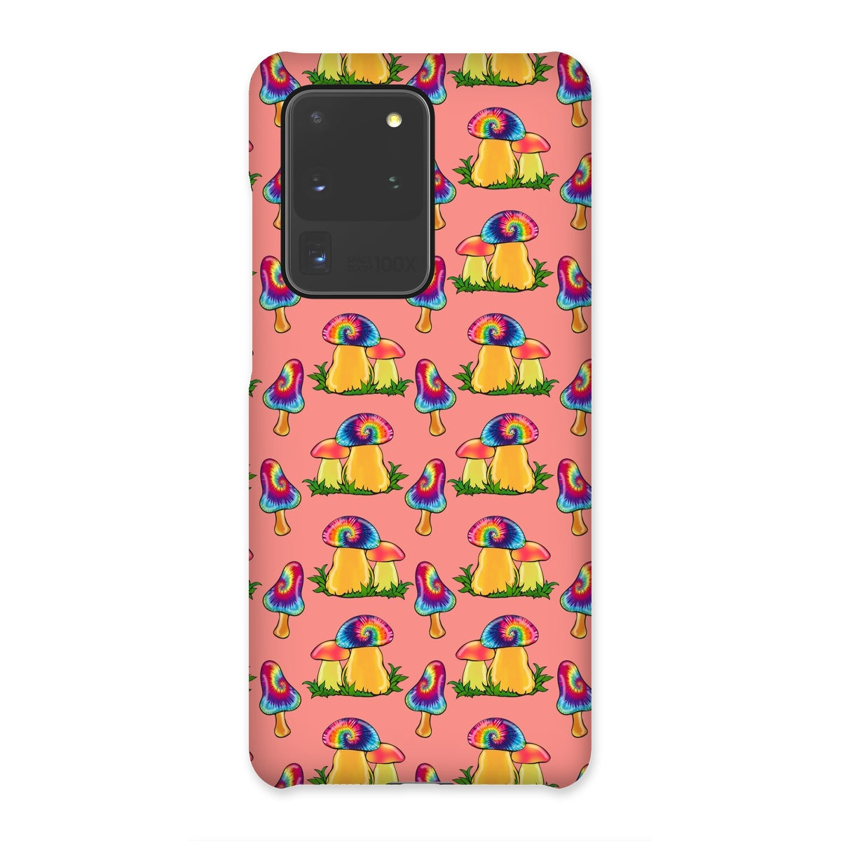 Retro Mushroom Pattern - Pink Snap Phone Case