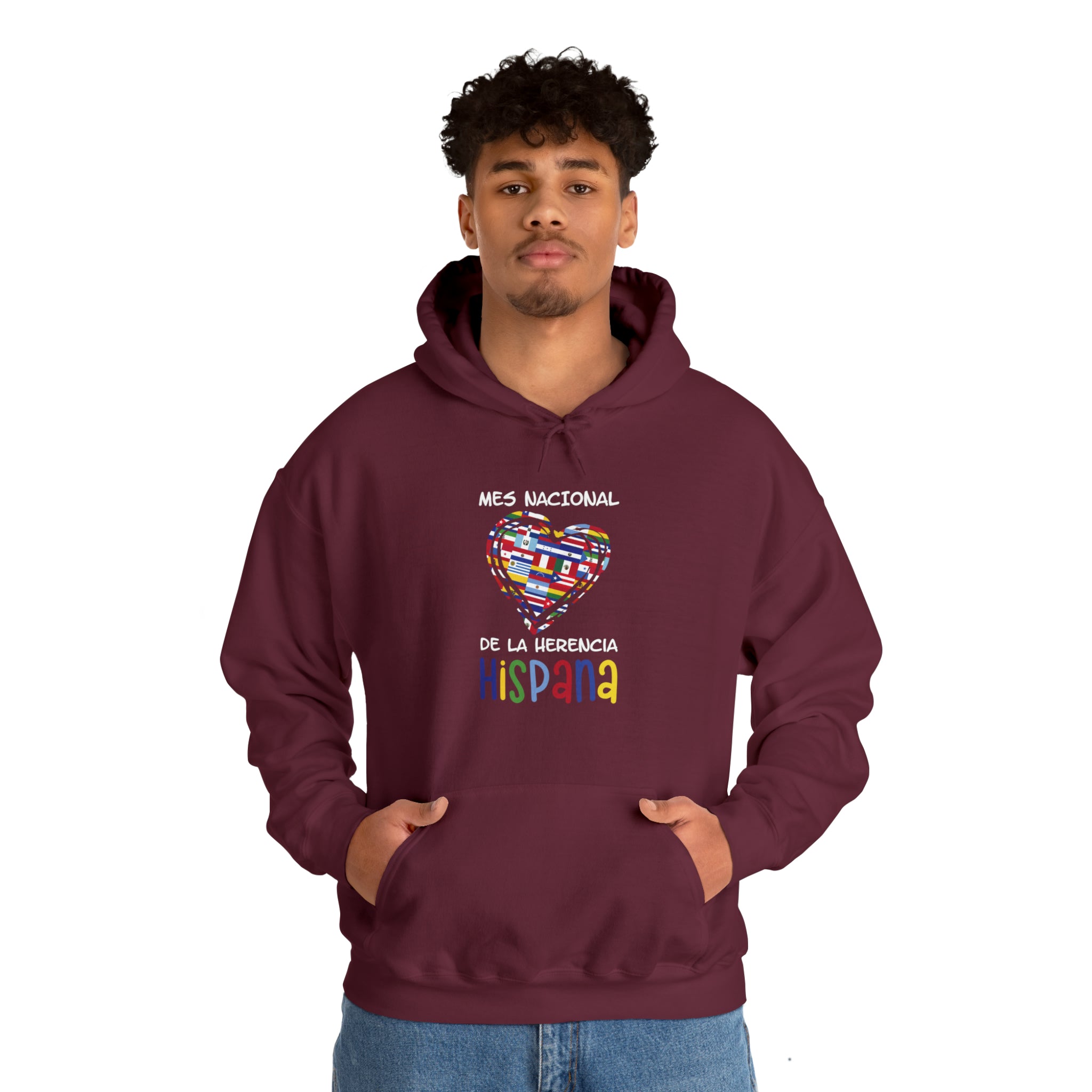 Mes Nacional Heart - Hispanic Heritage Month Unisex Hoodie