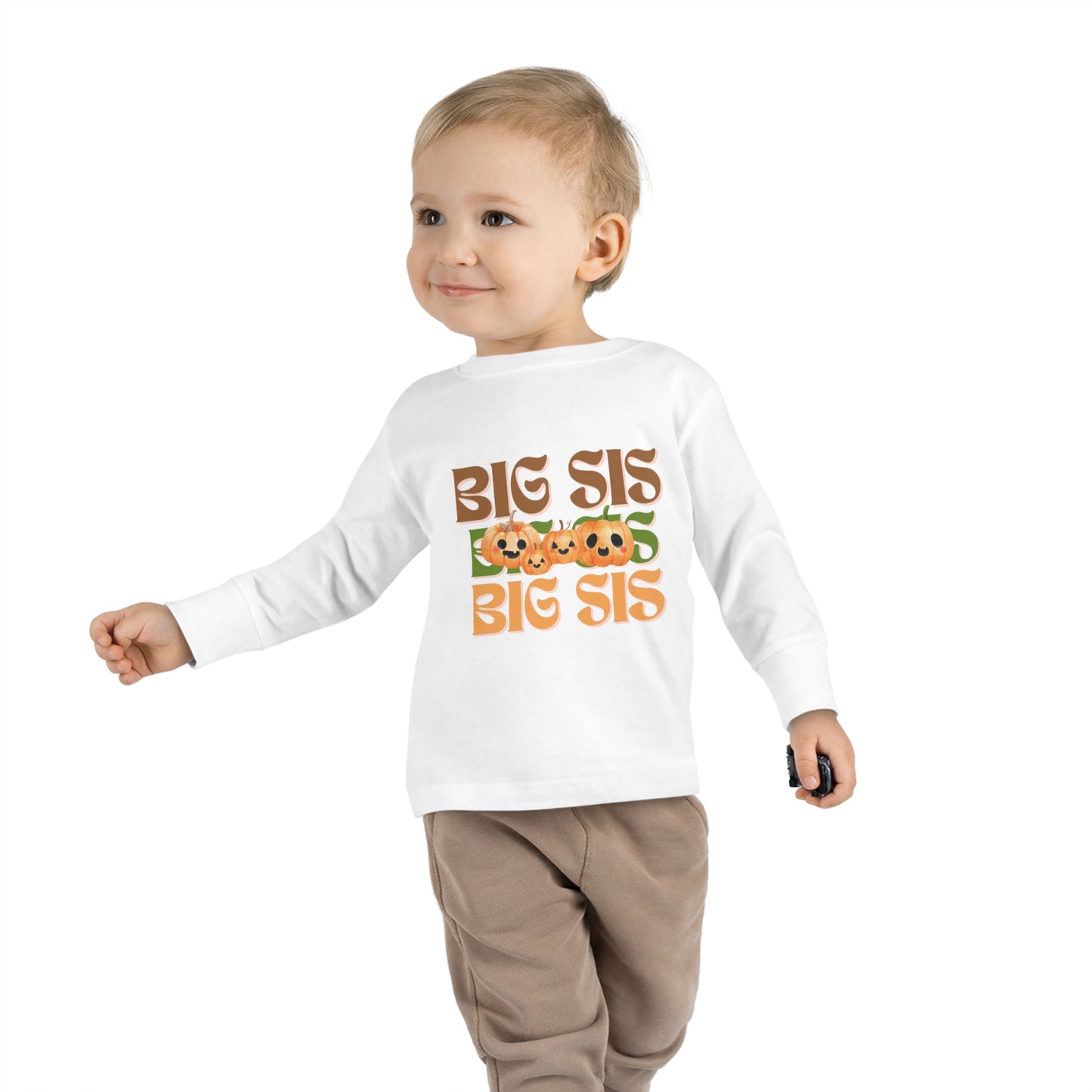 Big Sis Pumpkin Toddler Long Sleeve Tee