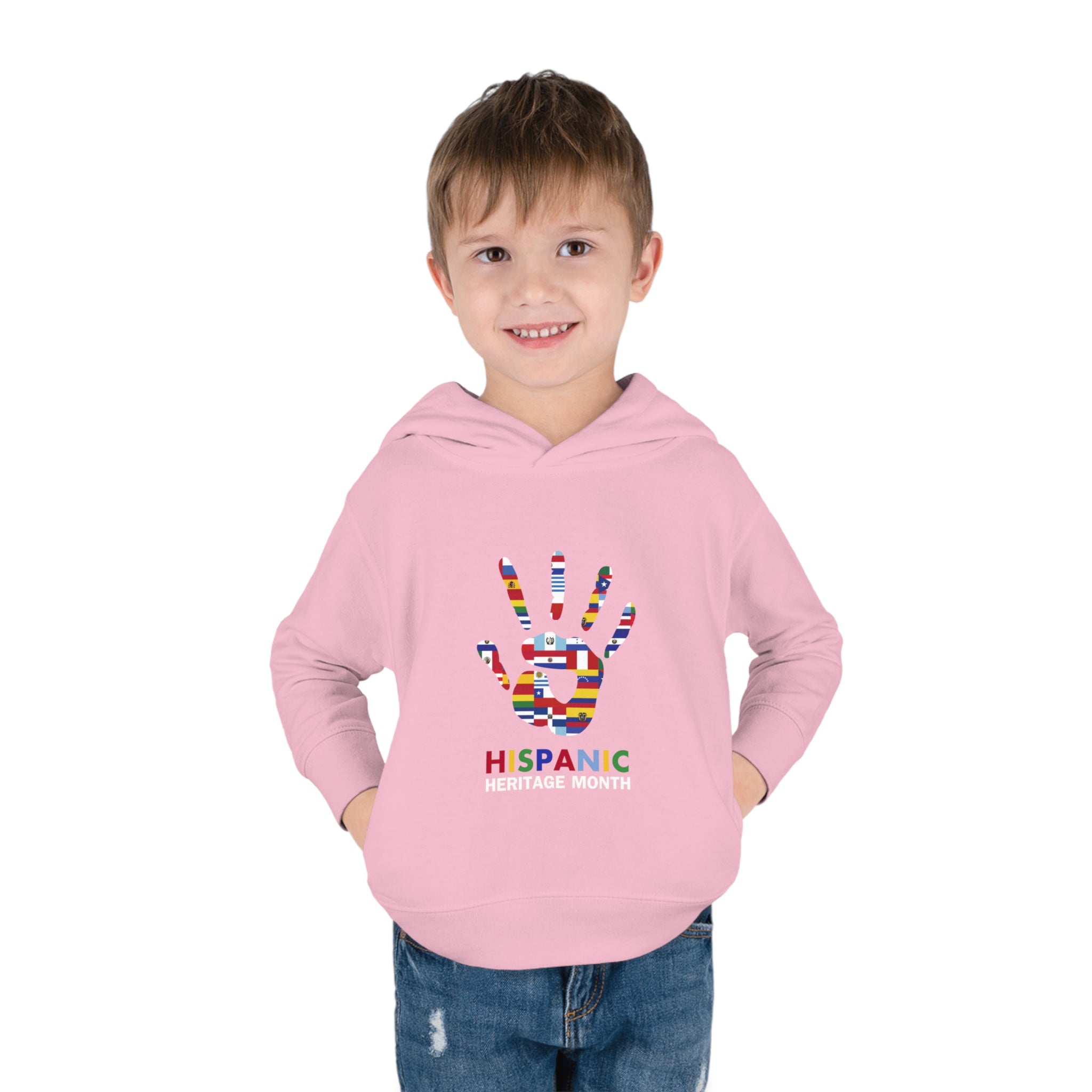 Flag Handprint - Hispanic Heritage Month Toddler Hoodie