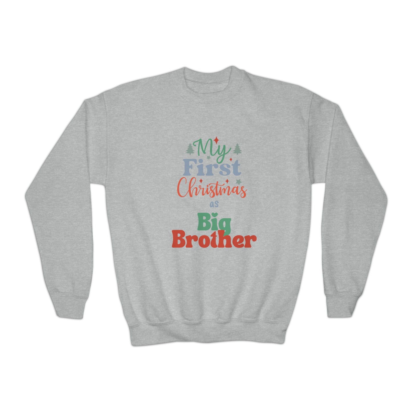 My First Christmas as Big Brother Youth Crewneck Sweatshirt