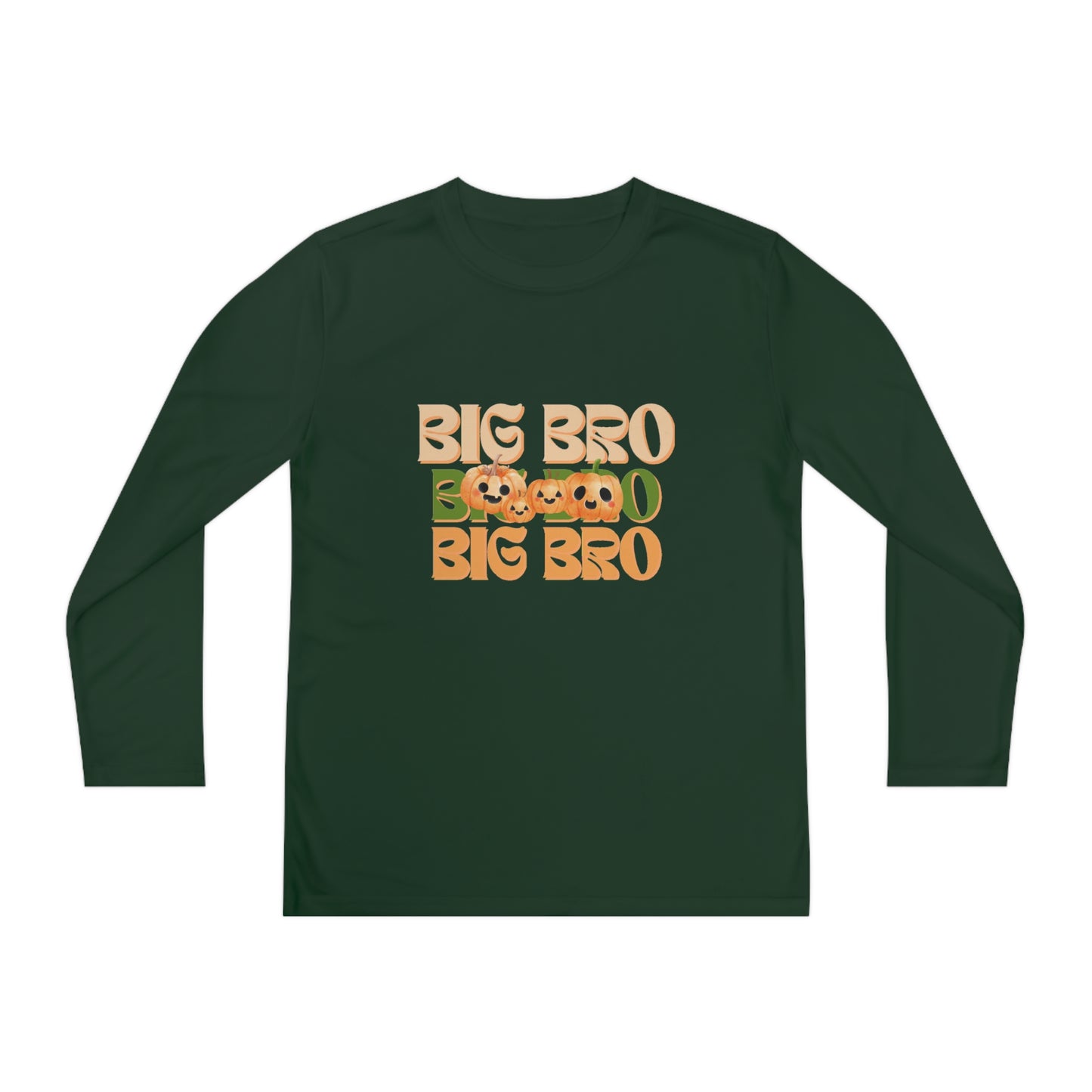 Big Bro Pumpkin Youth Long Sleeve Competitor Tee