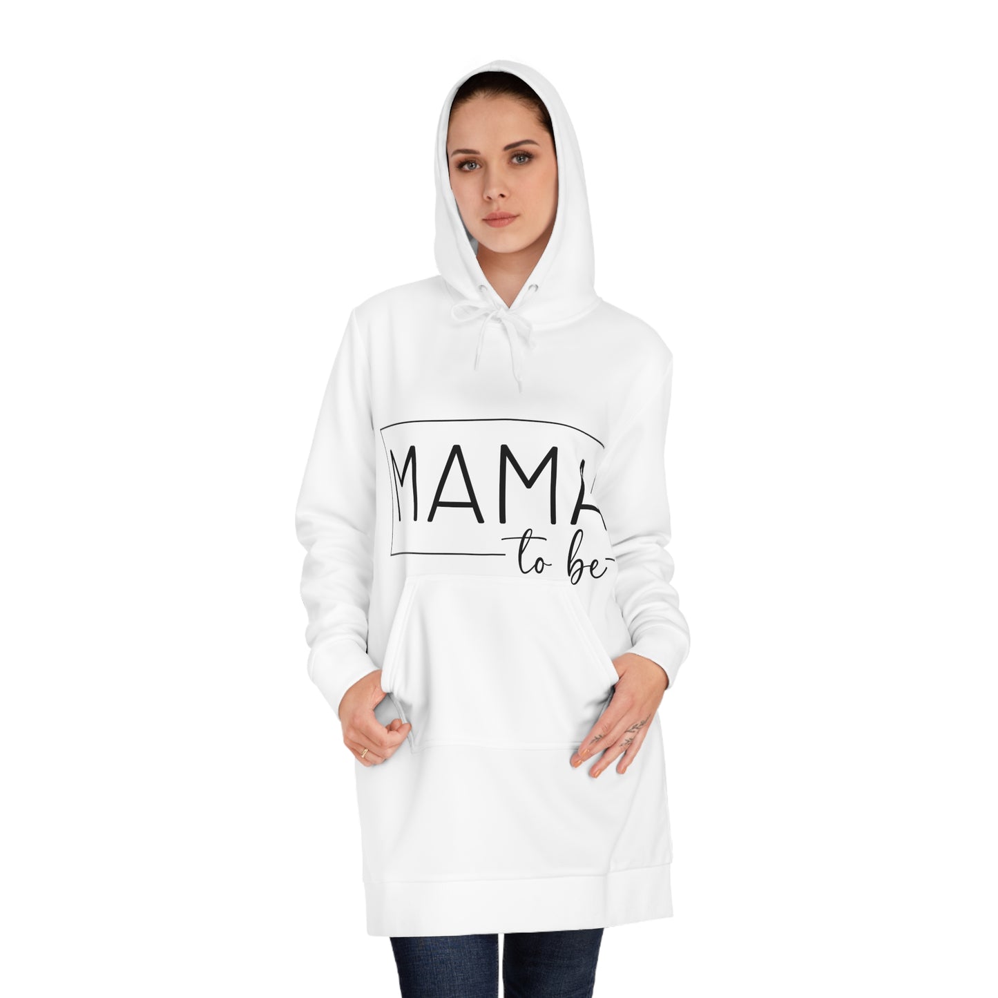 Mama To Be Women's Hoodie Dress (AOP)