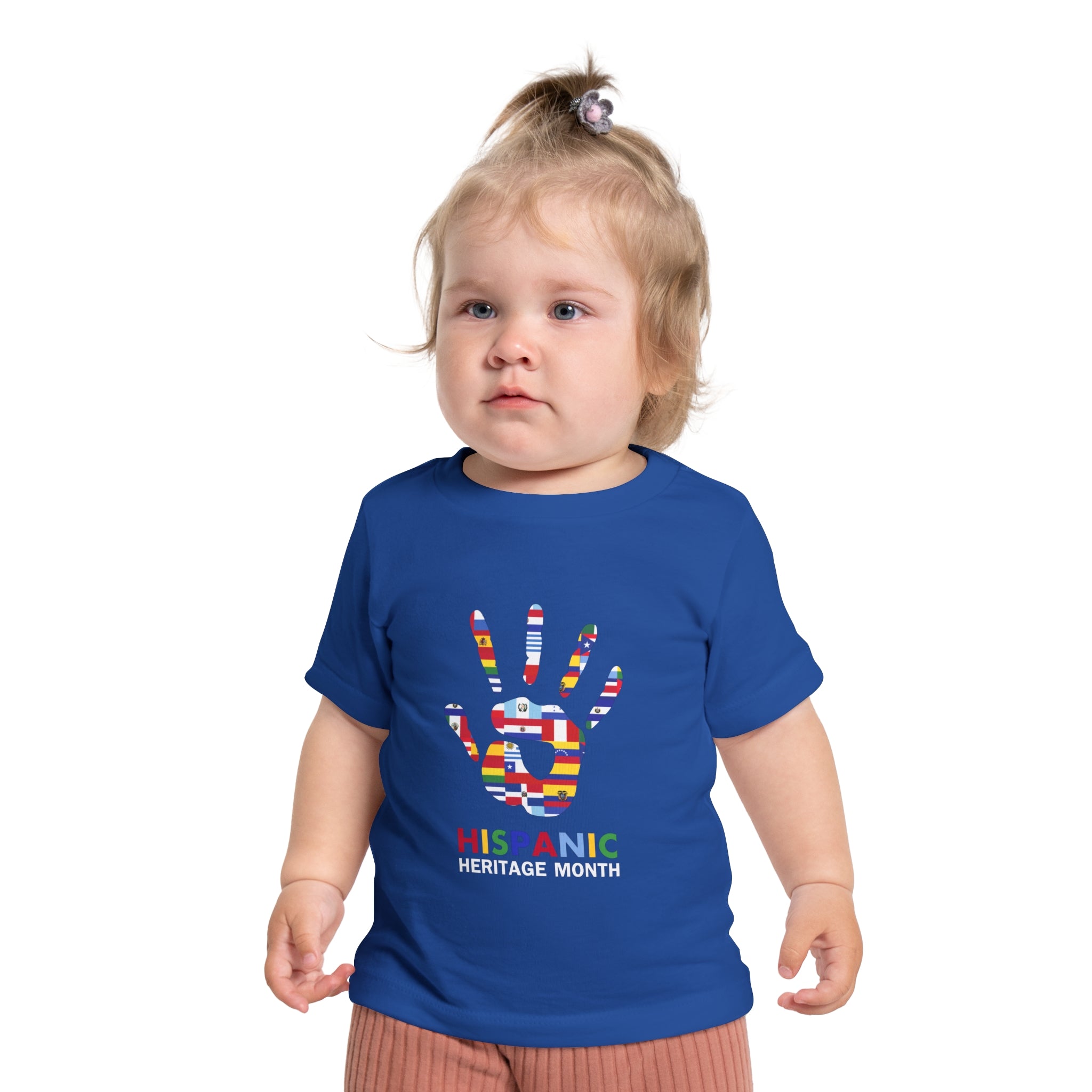 Flag Handprint - Hispanic Heritage Month Baby Short Sleeve T-Shirt