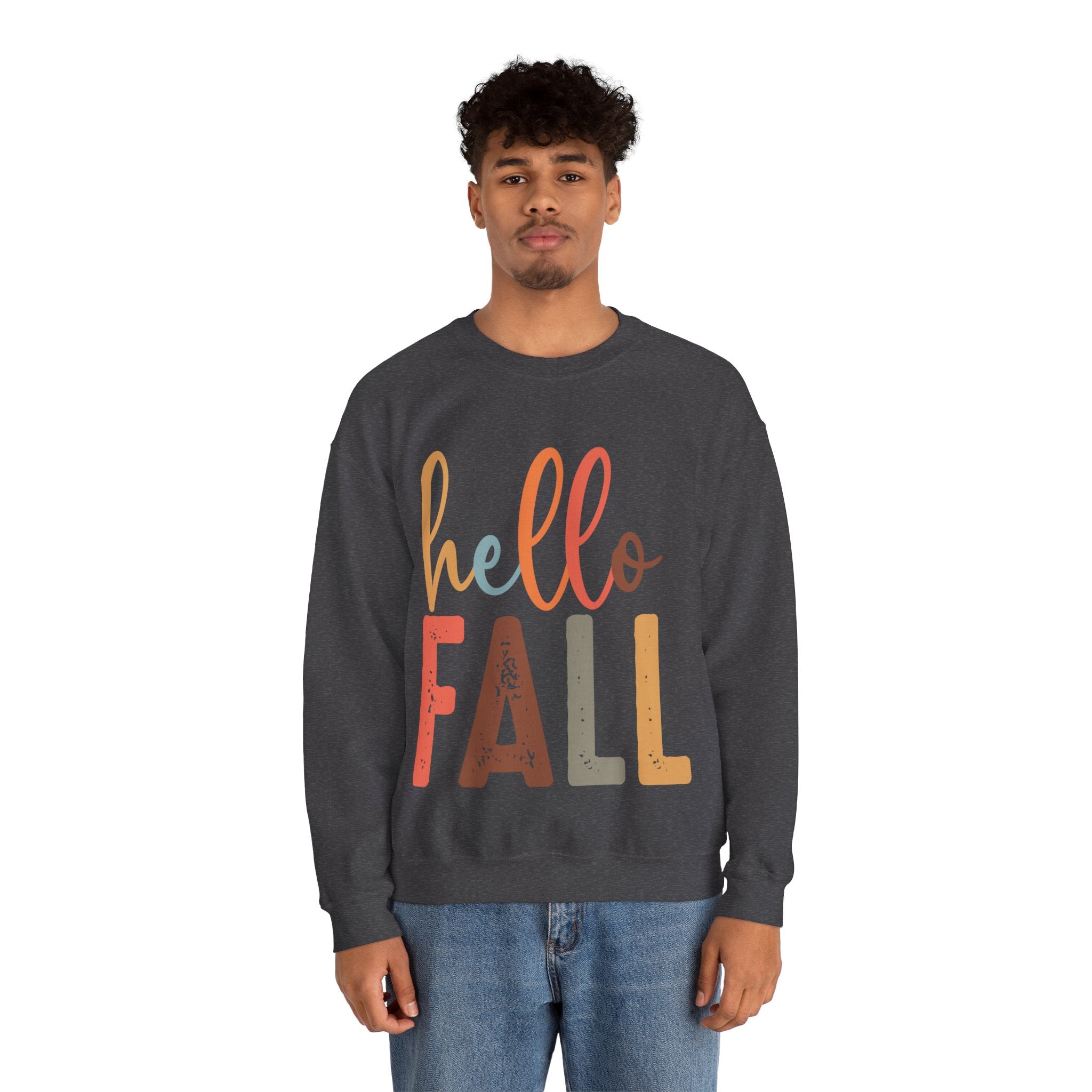 Hello Fall, Hellow Fall Sweatshirt,  Unisex Heavy Blend™ Crewneck Sweatshirt