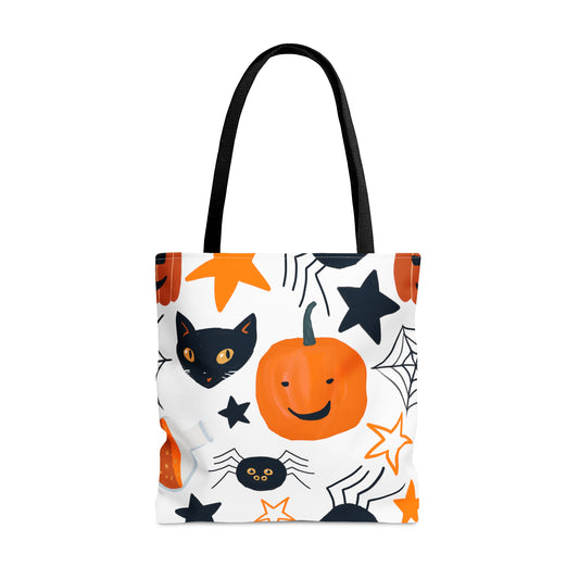 Halloween Stars, Cats & Pumpkins Tote Bag (AOP)