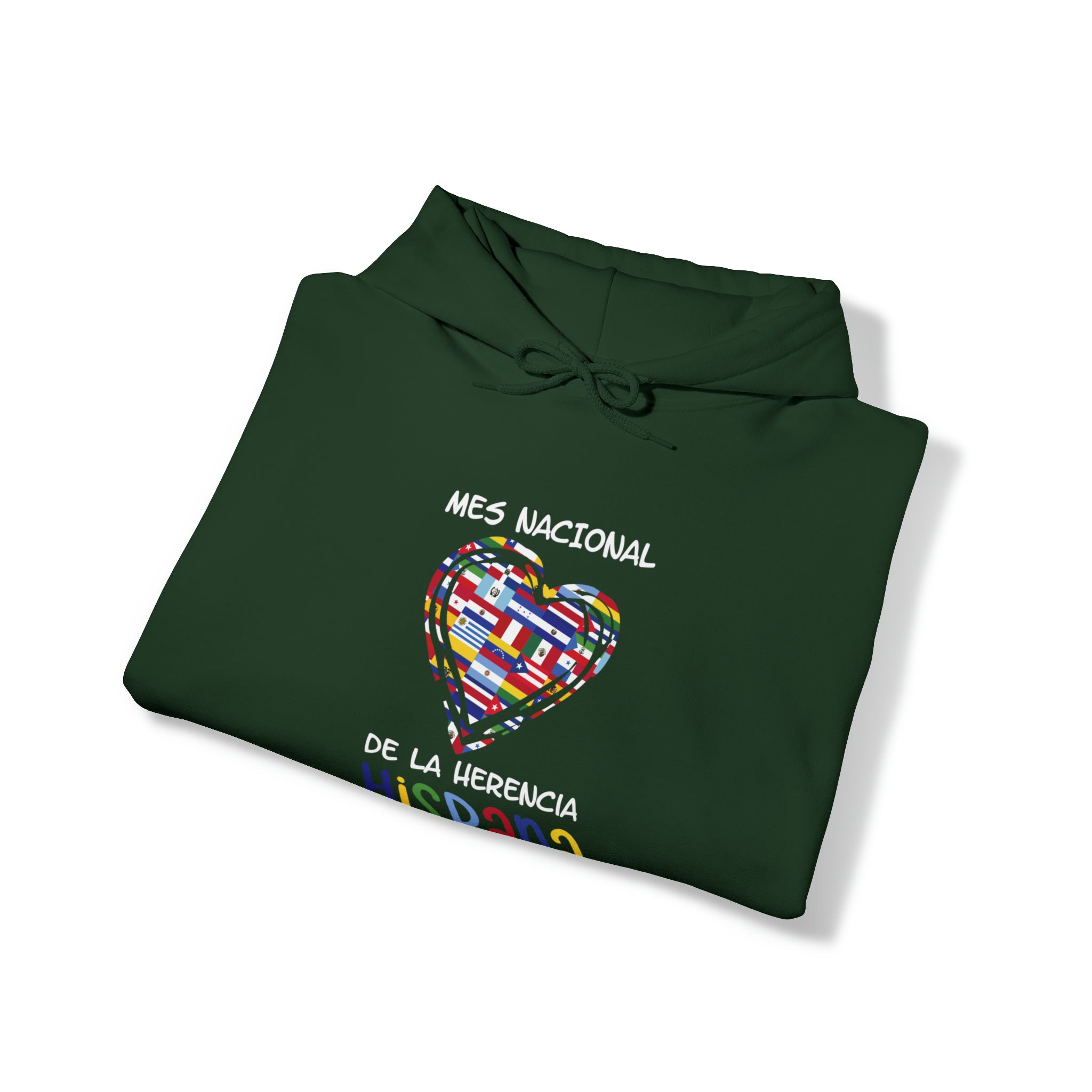 Mes Nacional Heart - Hispanic Heritage Month Unisex Hoodie