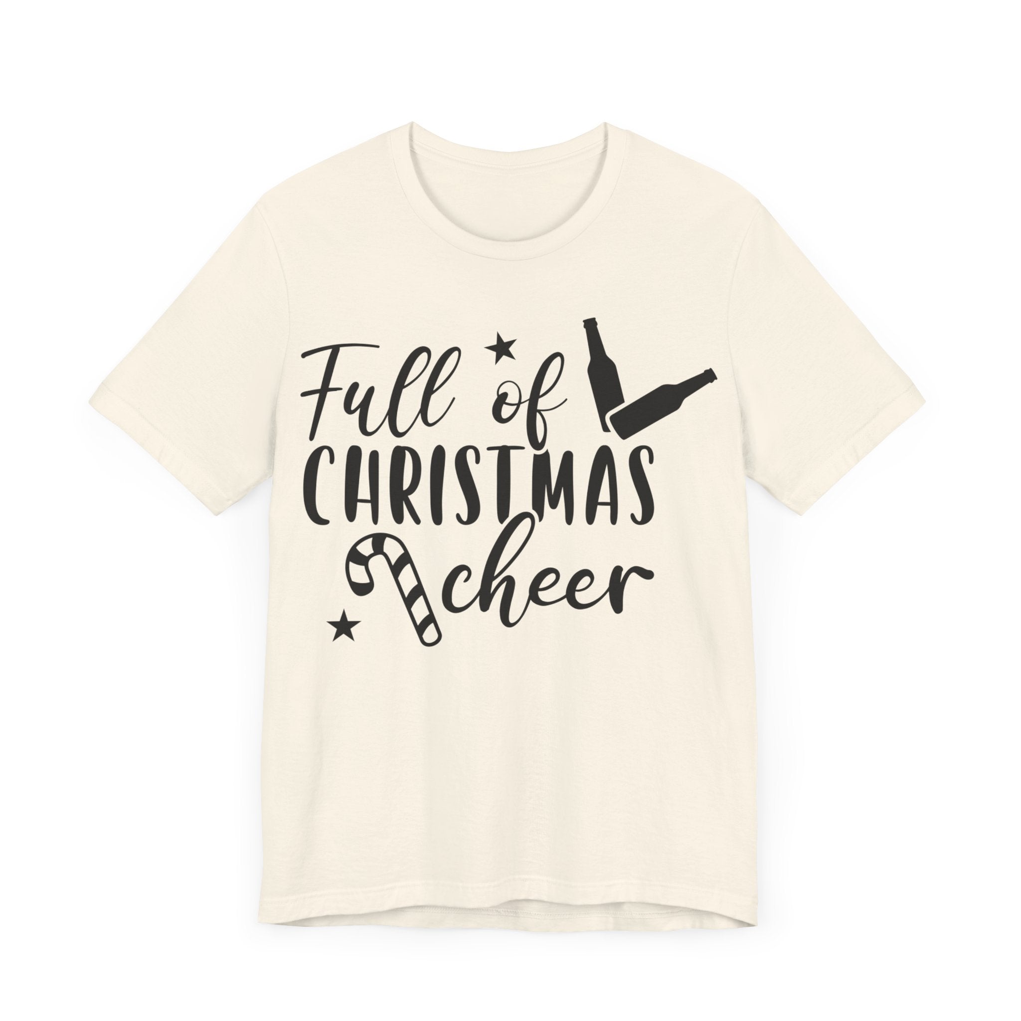 Full of Christmas Cheer & Beer Unisex Jersey Short Sleeve Tee