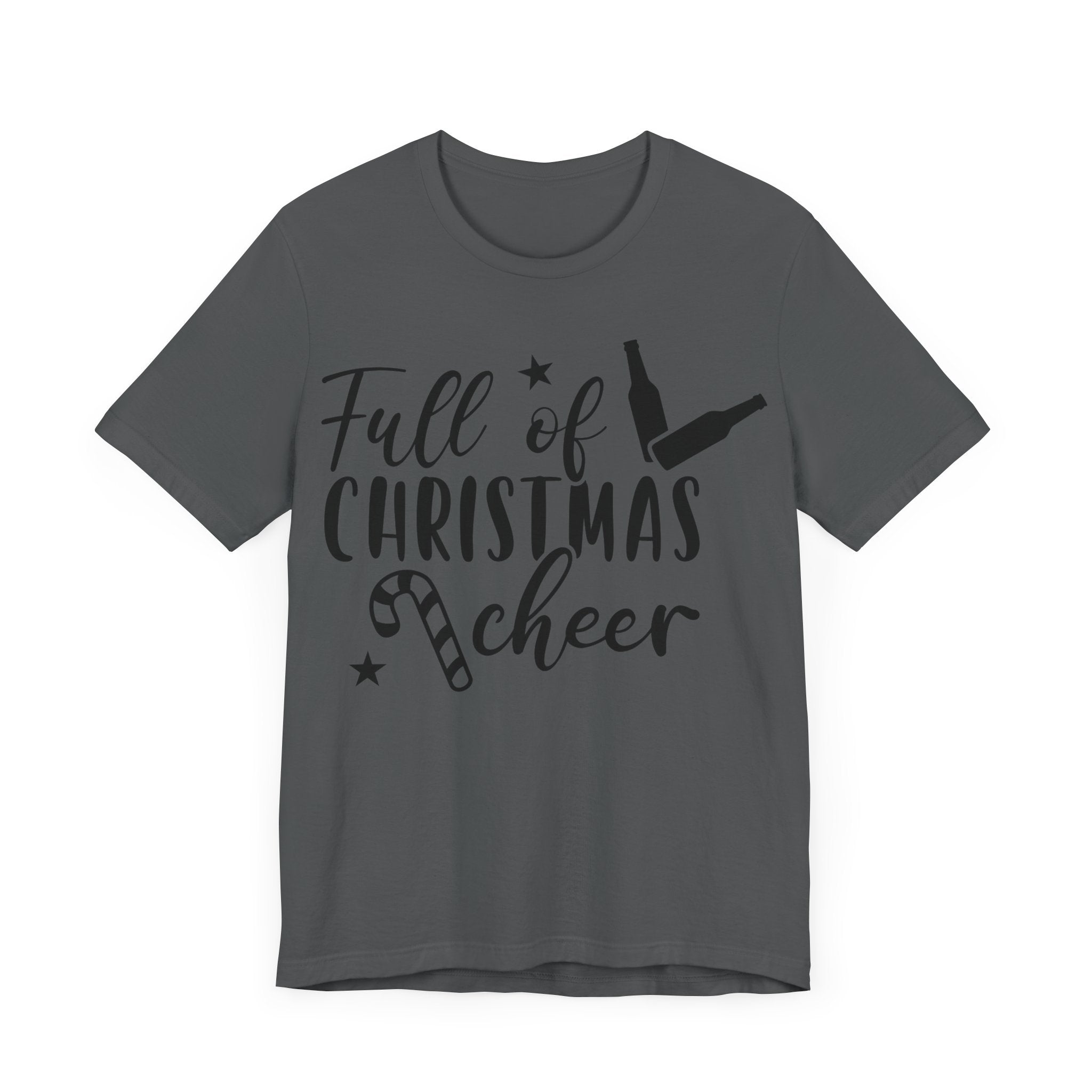 Full of Christmas Cheer & Beer Unisex Jersey Short Sleeve Tee